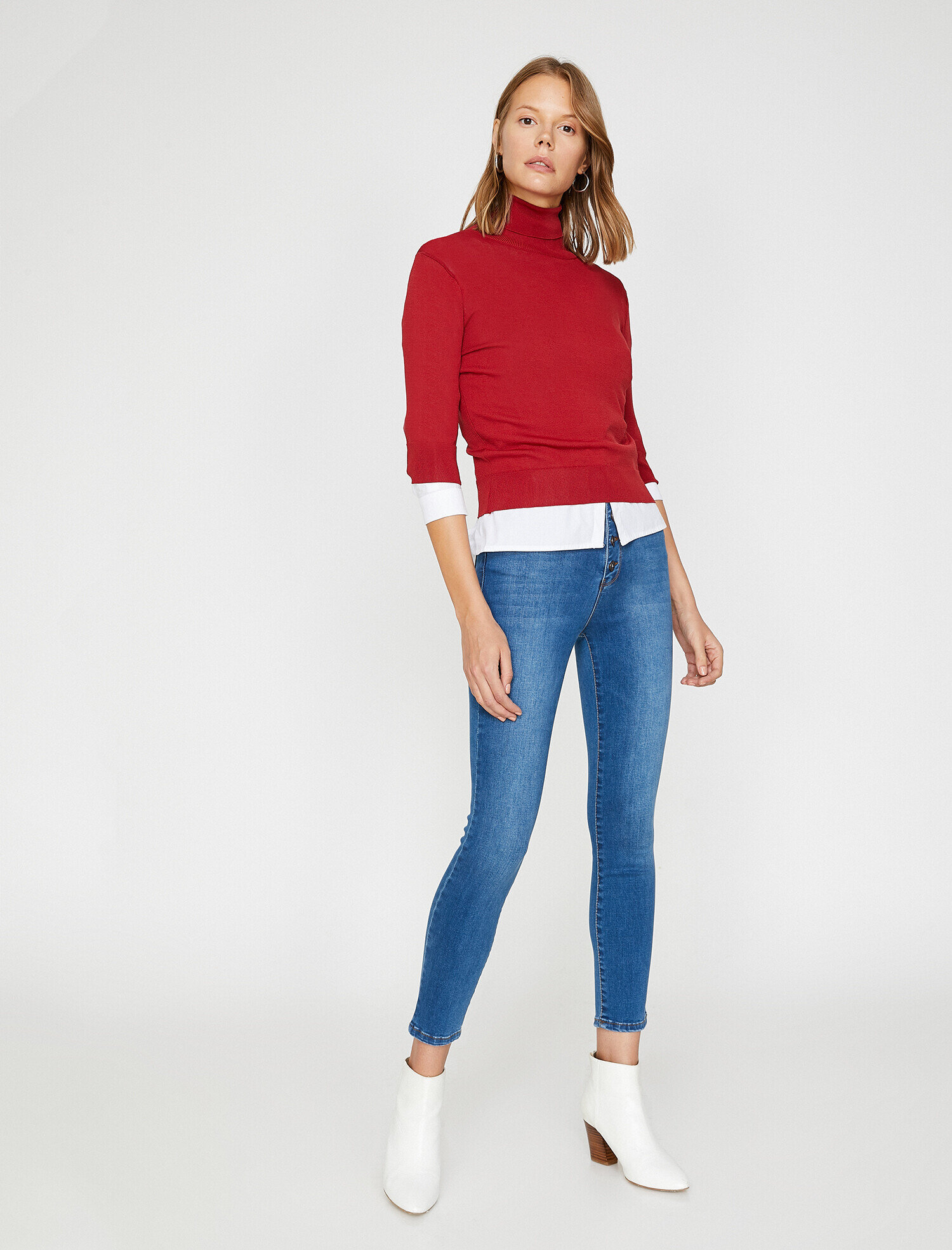   Carmen Jean - Yüksek Bel Dar Kesim Dar Paça Pantolon