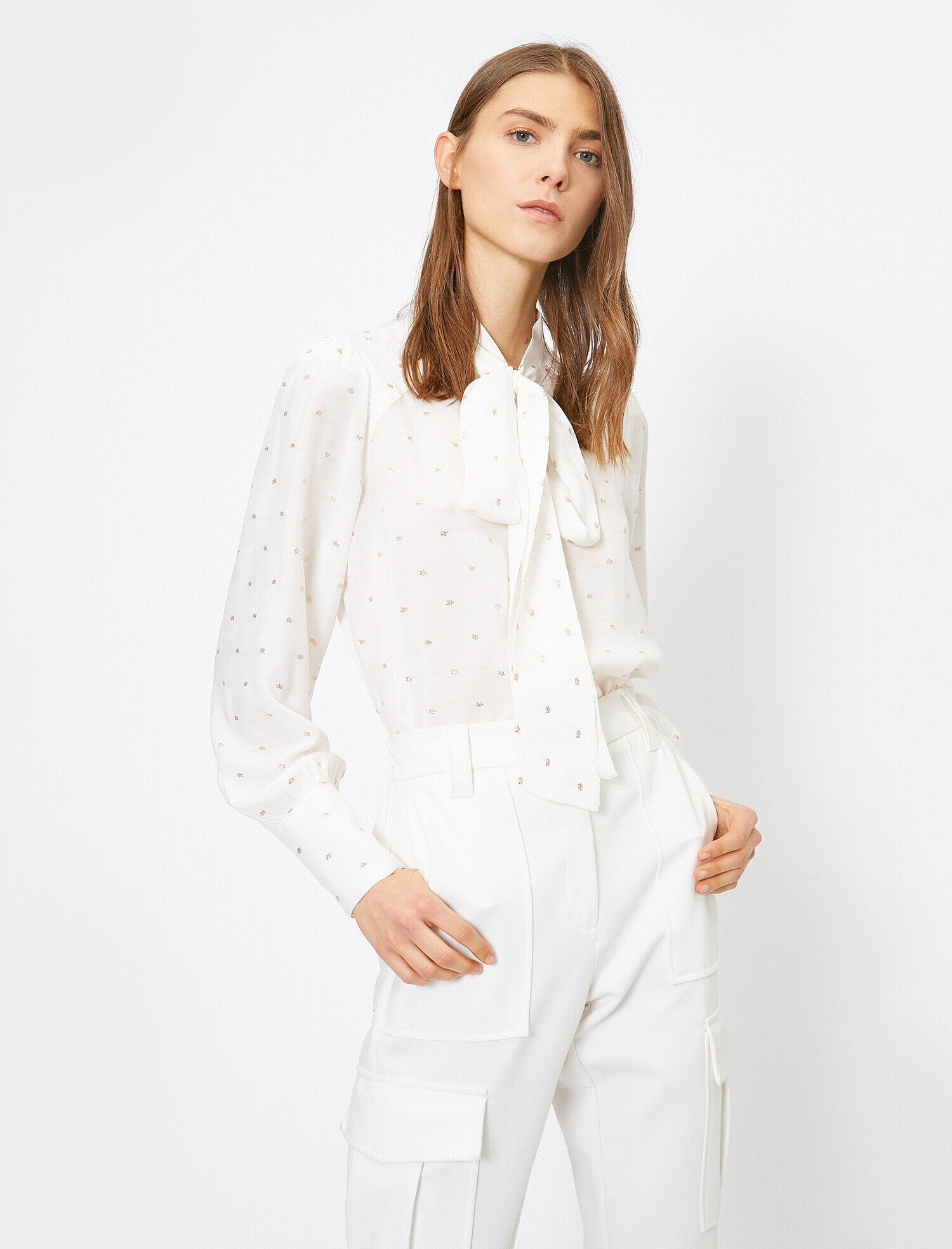   Baskılı Yaka Detaylı Tişört