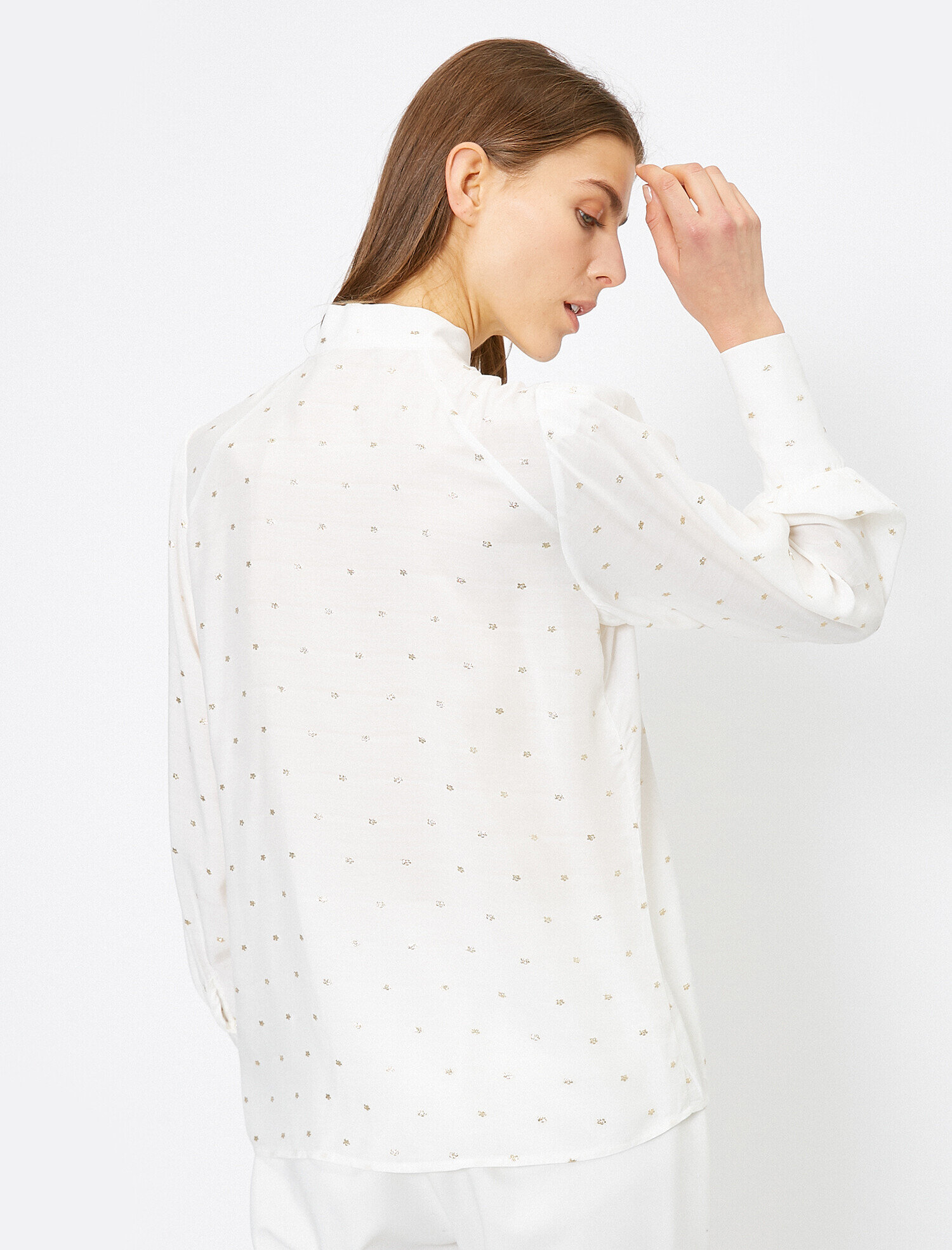   Baskılı Yaka Detaylı Tişört