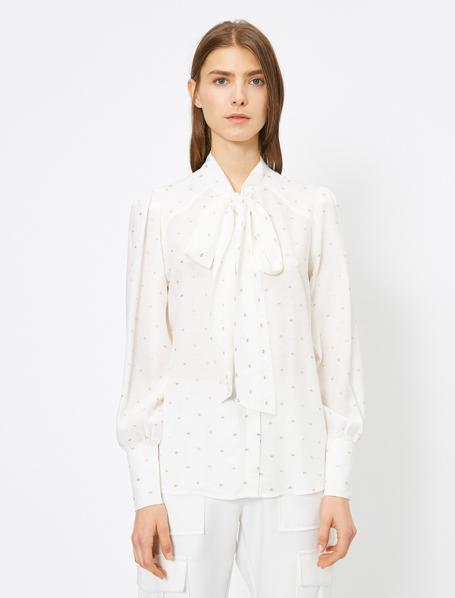   Baskılı Yaka Detaylı Tişört