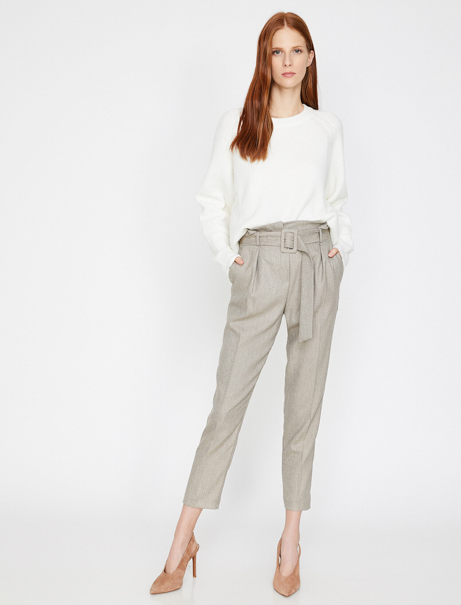   Kemer Detaylı Pantolon