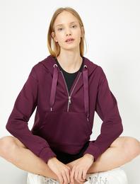 Spor Kapşonlu Sweatshirt