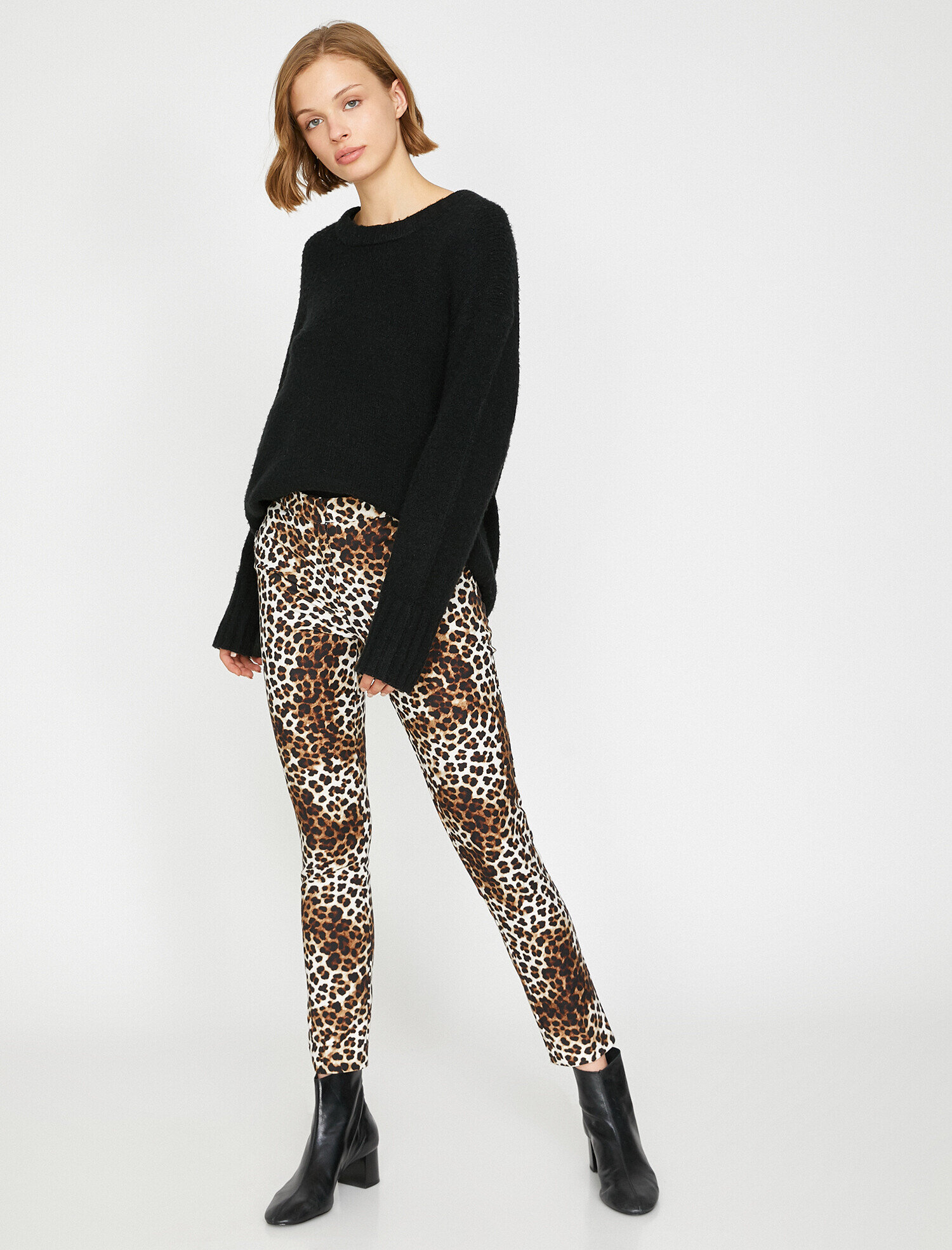 Leopar Desenli Pantolon