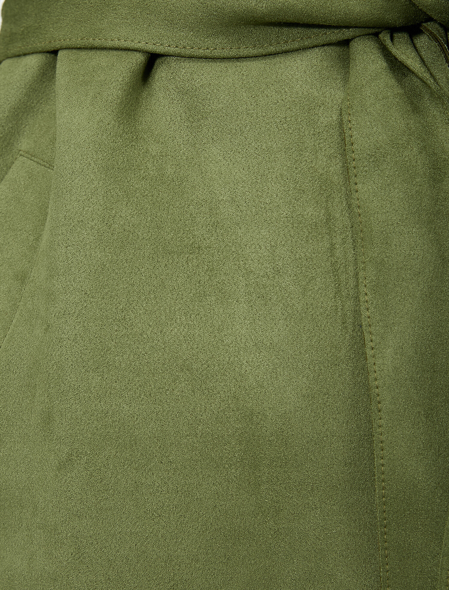   Süet Görünümlü Trençkot