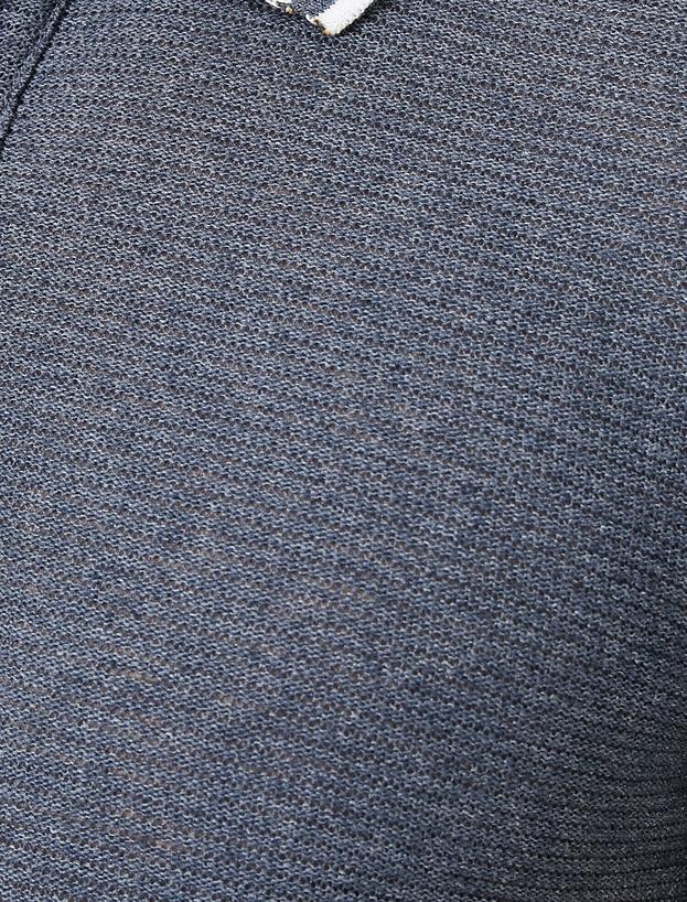  Polo Yaka Dokulu Kumaş Slim Fit Tişört