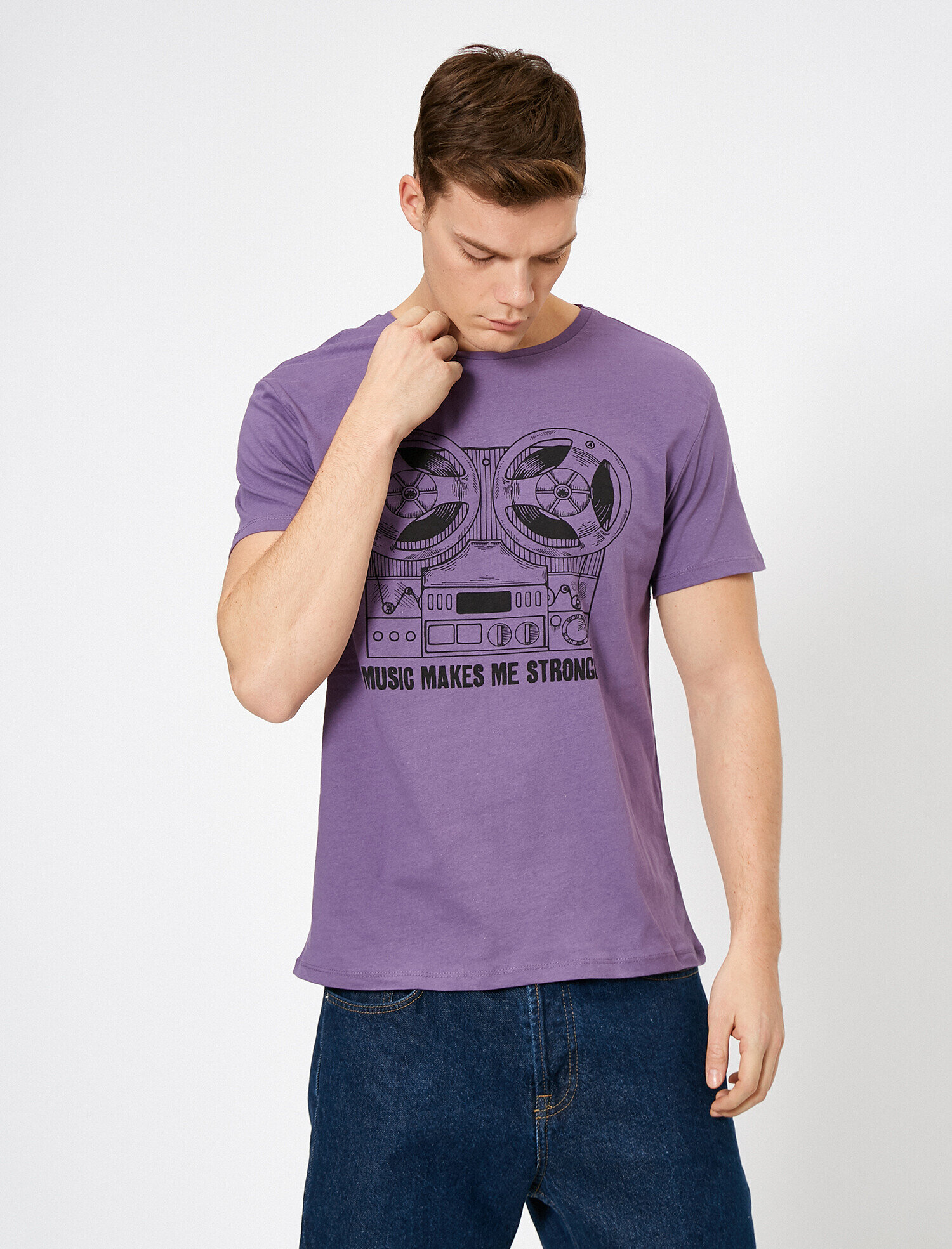   Baskılı Tişört Kısa Kollu