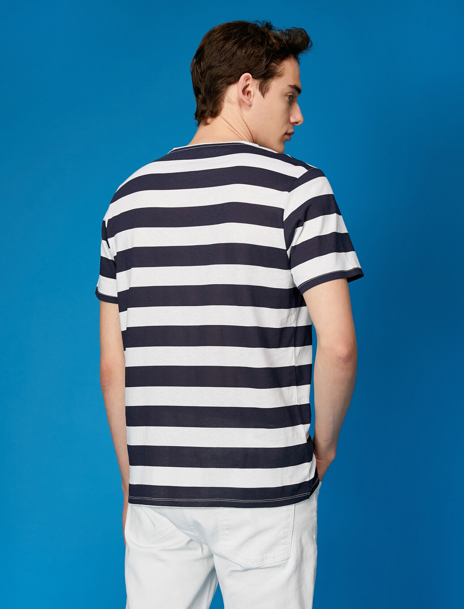   Çizgili Tişört Kısa Kollu