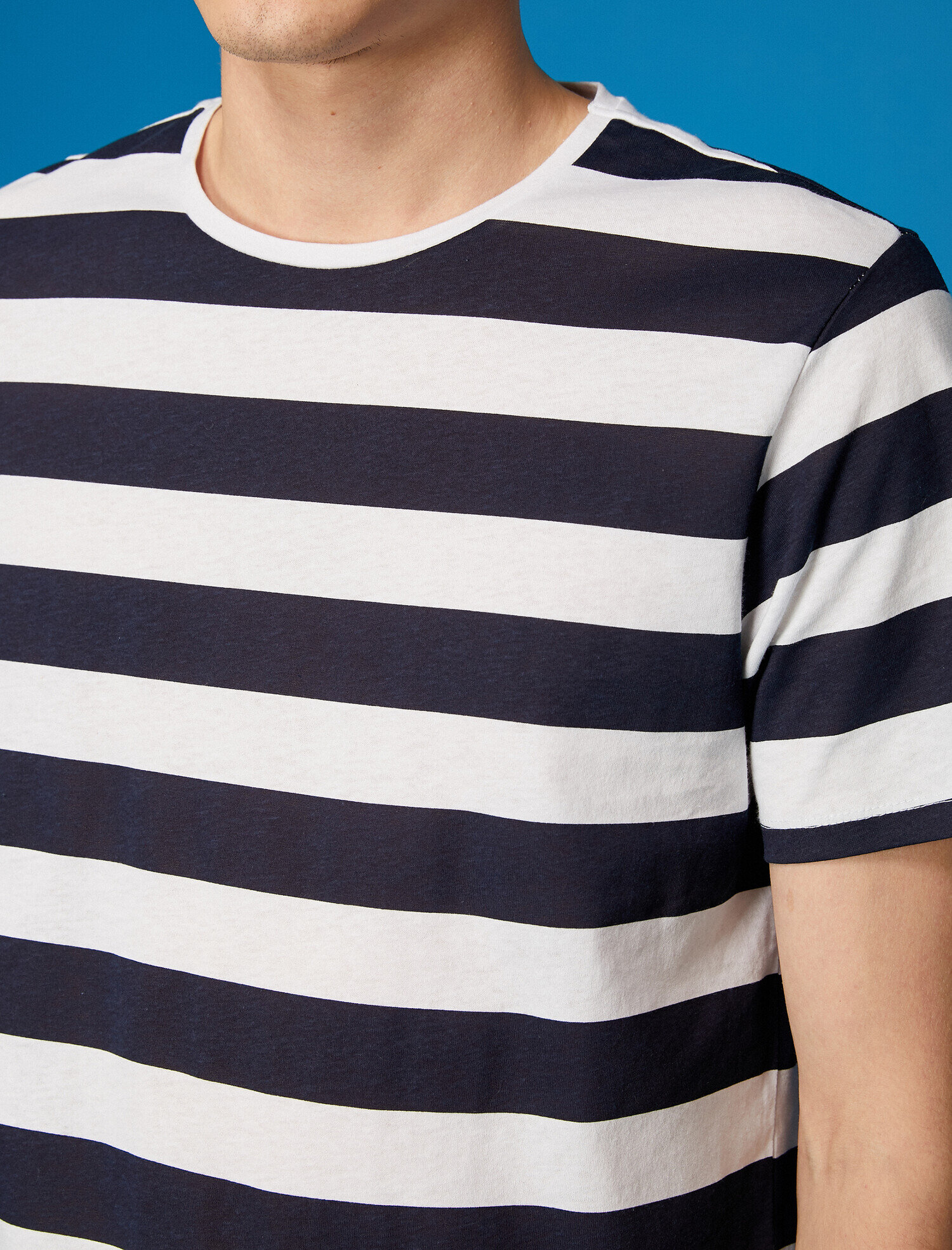   Çizgili Tişört Kısa Kollu