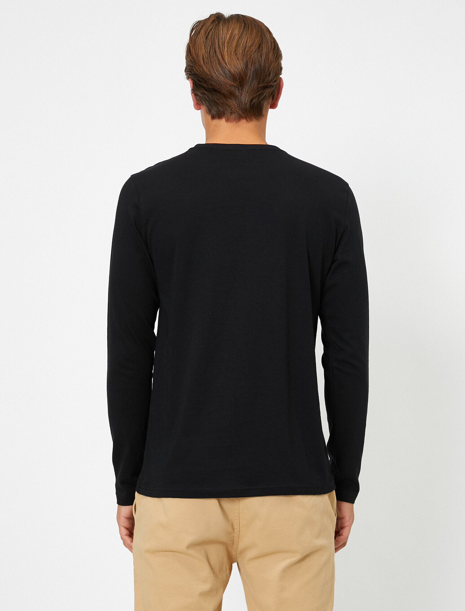 Bisiklet Yaka Uzun Kollu Basic Tişört