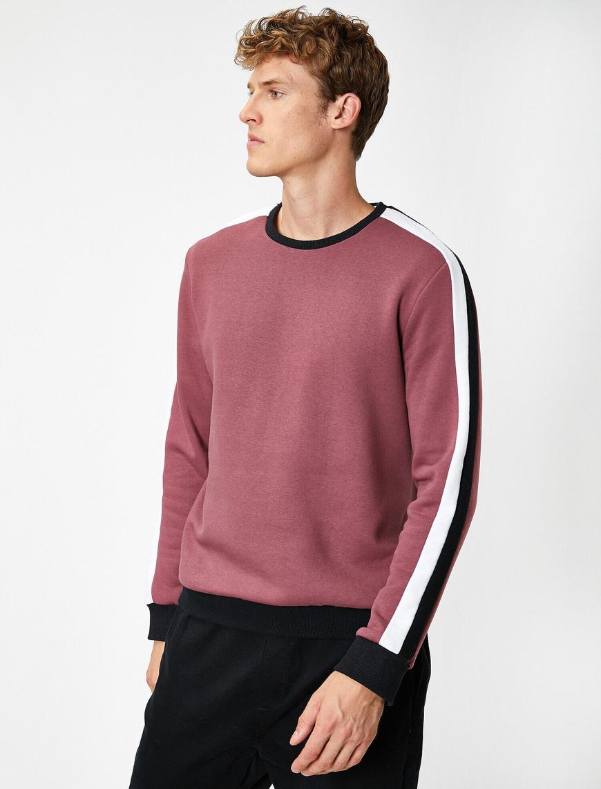   Bisiklet Yaka Uzun Kollu Multicolor Sweatshirt