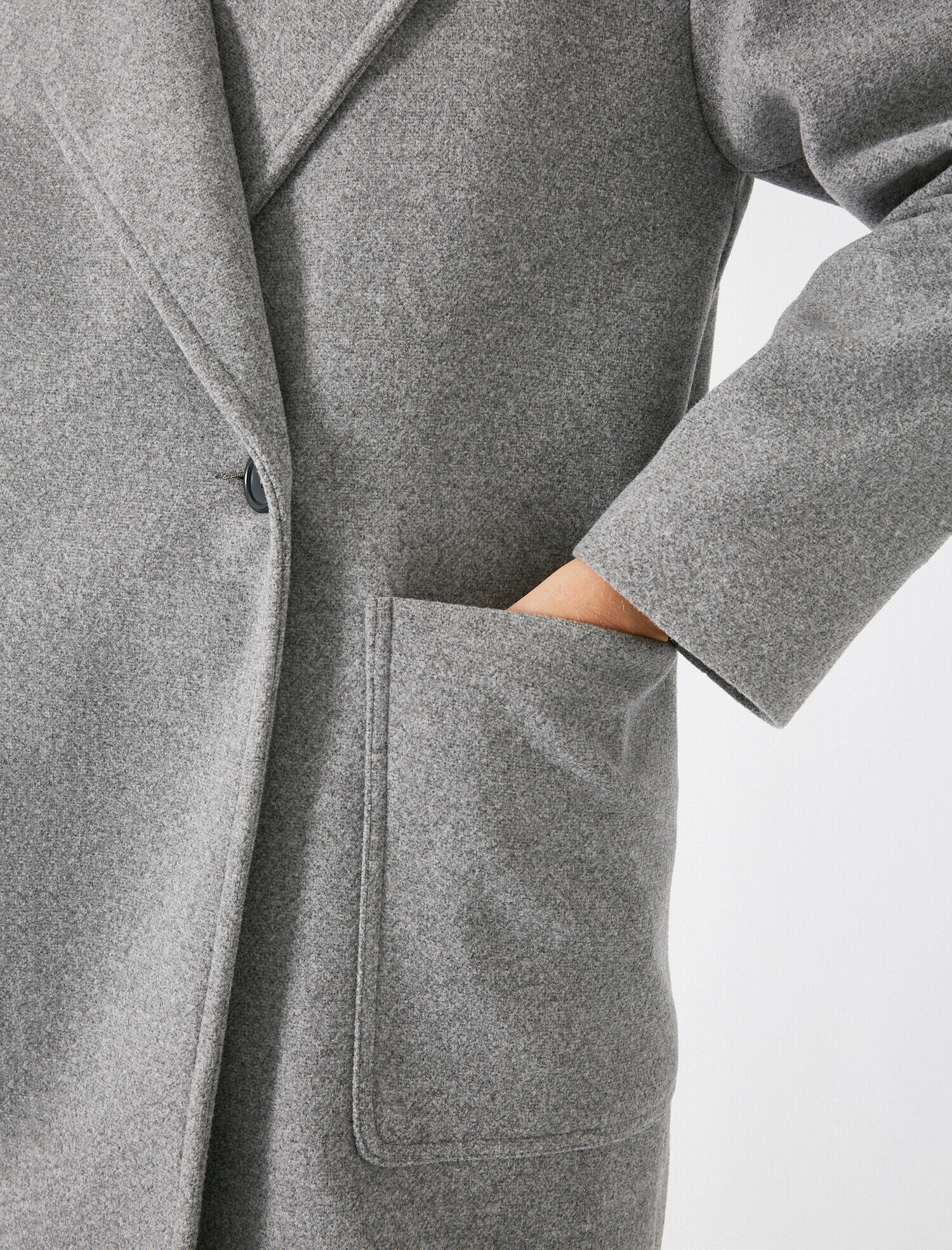 Gömlek Yaka Kaşe Kaban