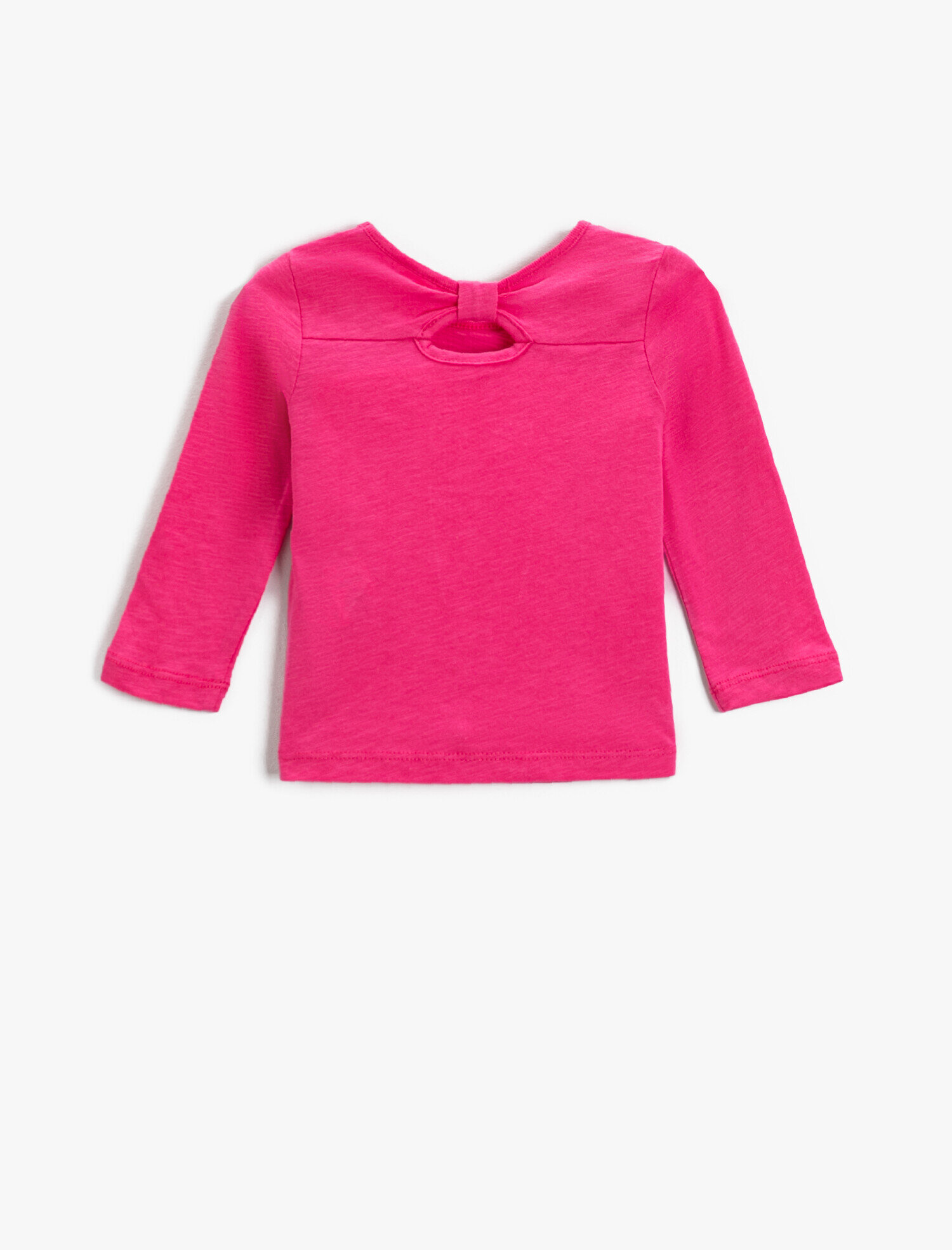  Kız Bebek Pamuklu Baskılı Bisiklet Yaka Uzun Kollu Tişört