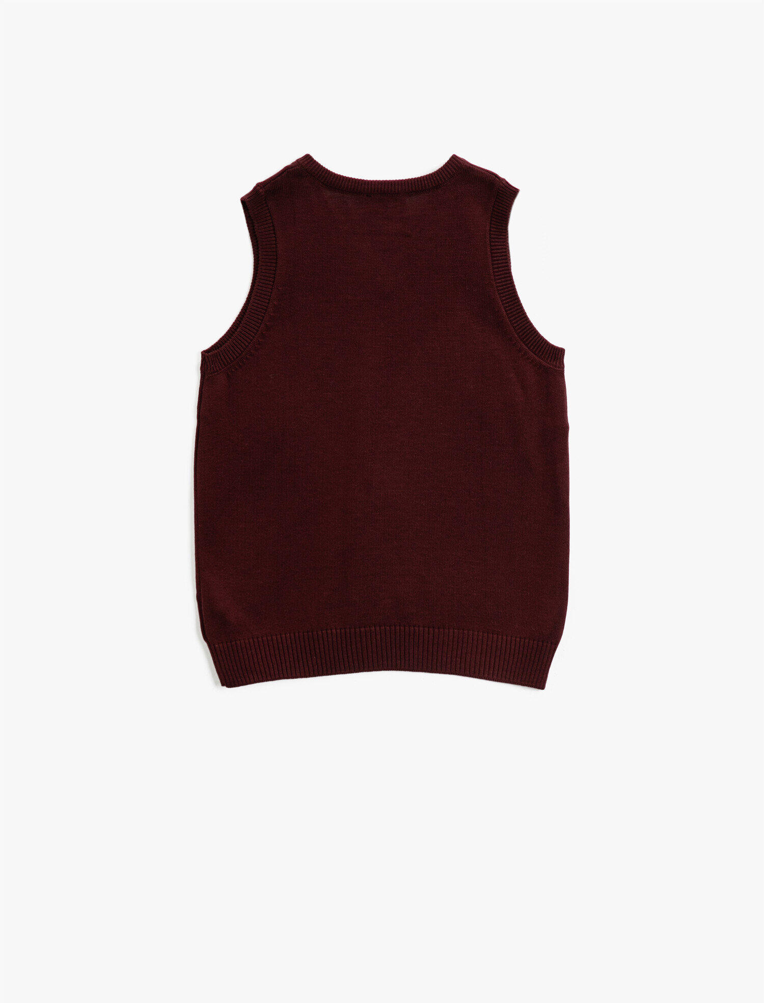  Erkek Çocuk V Yaka Kolsuz Basic Triko Kazak