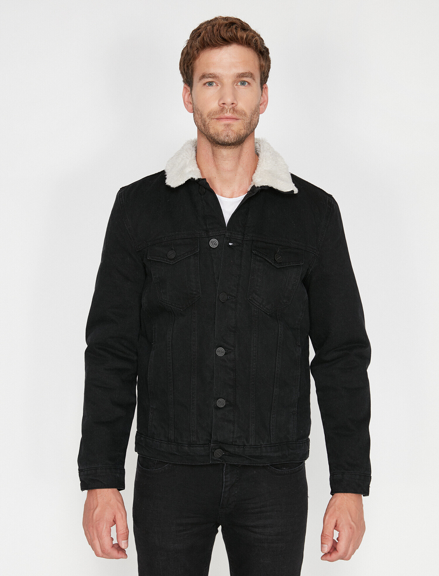   Yakası Suni Kürklü Jean Mont