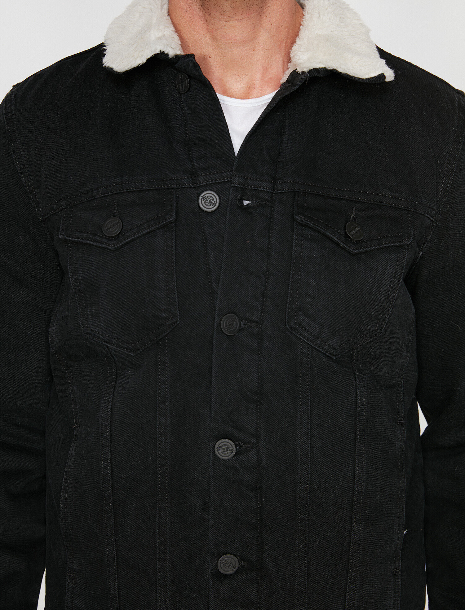   Yakası Suni Kürklü Jean Mont