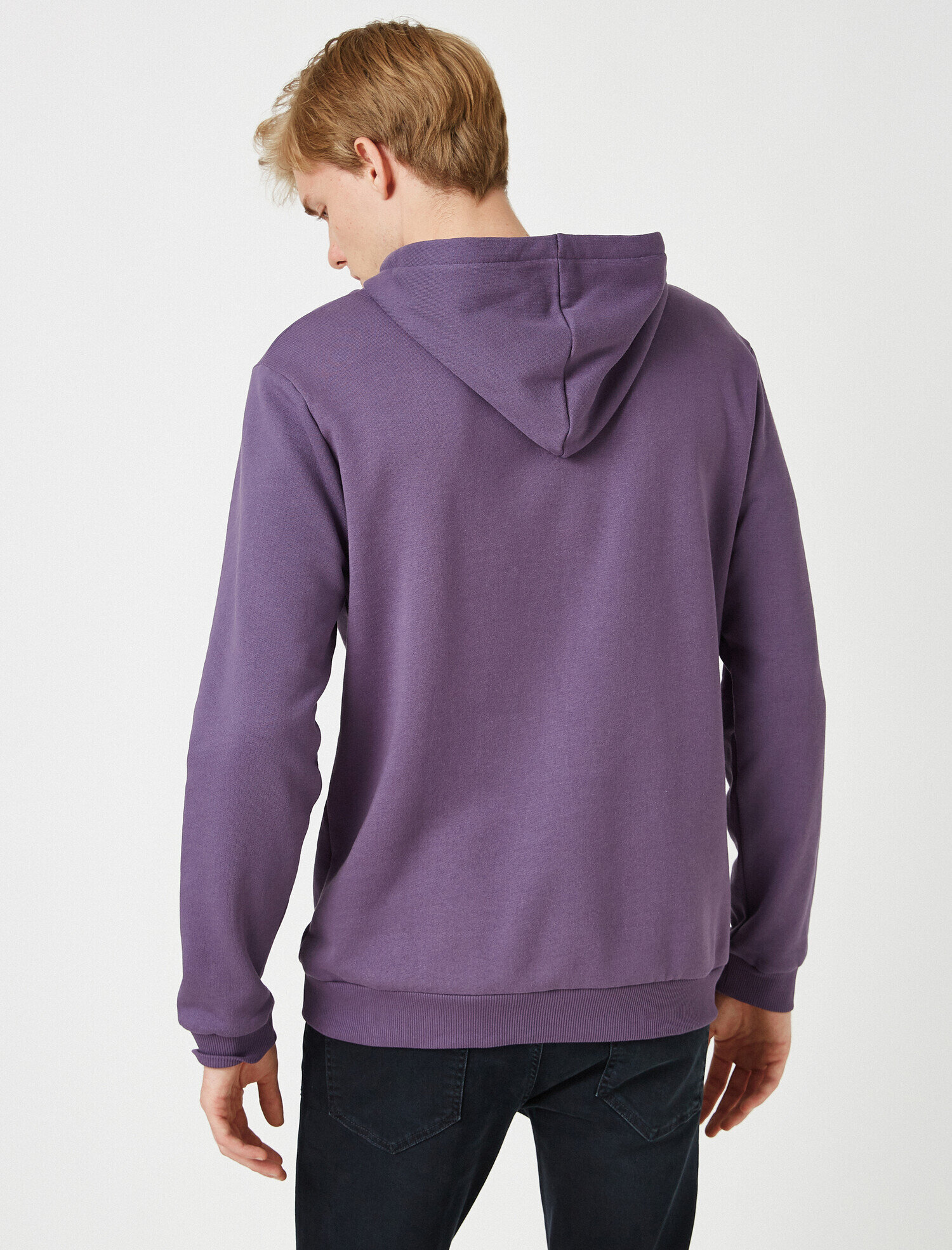 Pamuklu Kapüşonlu Baskılı Sweatshirt