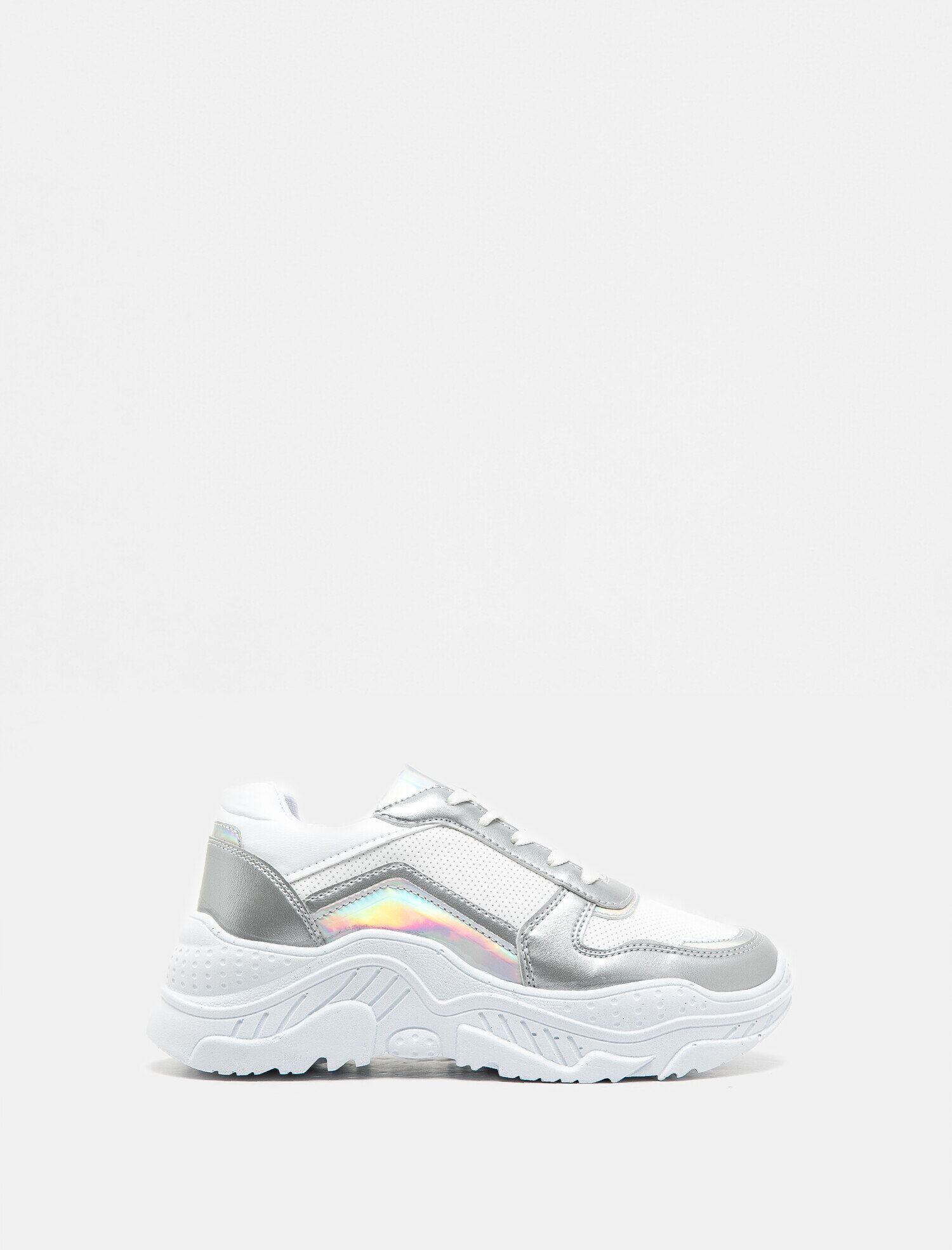  Kadın Parlak Detaylı Sneaker