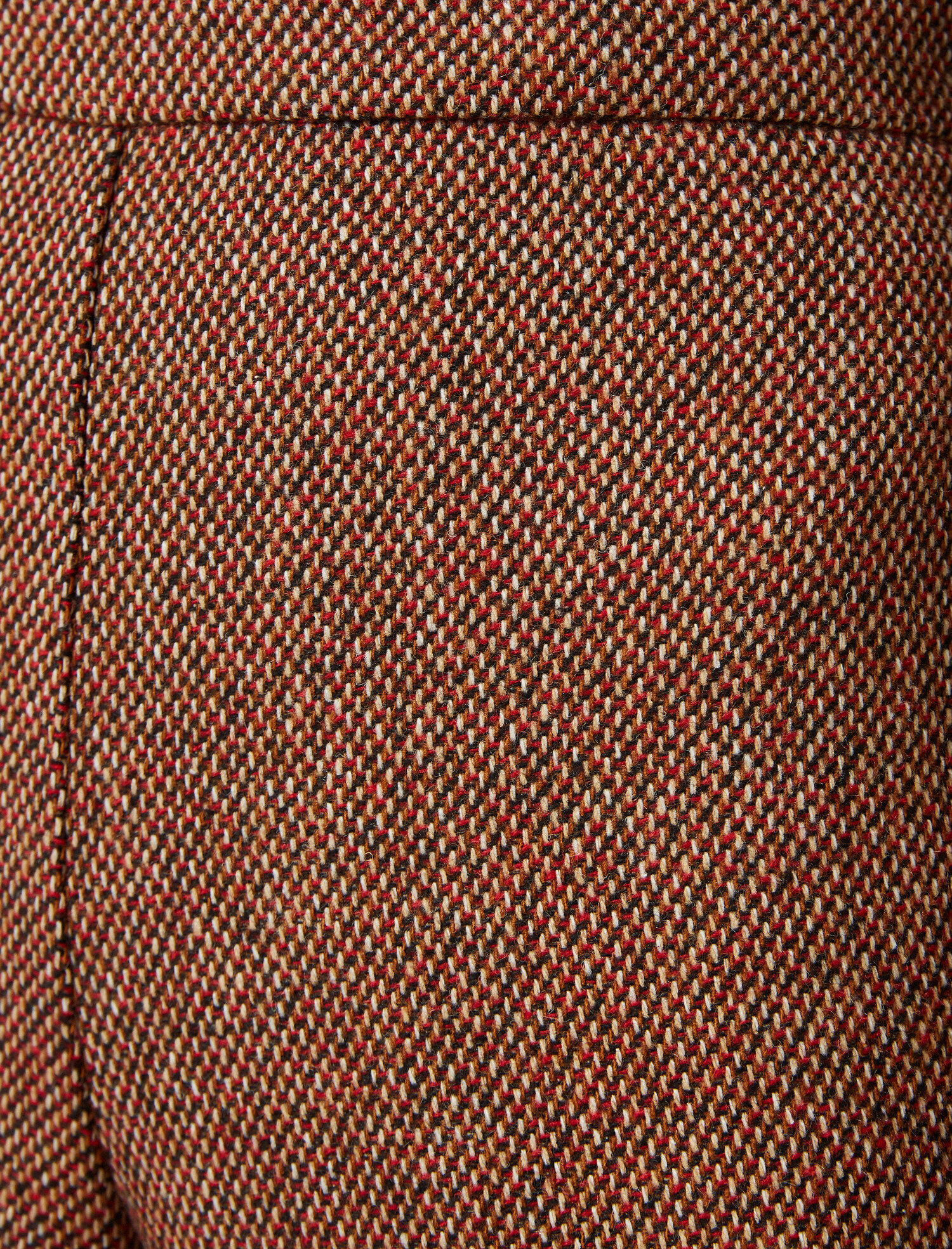   Ekose Geniş Paça Crop Pantolon