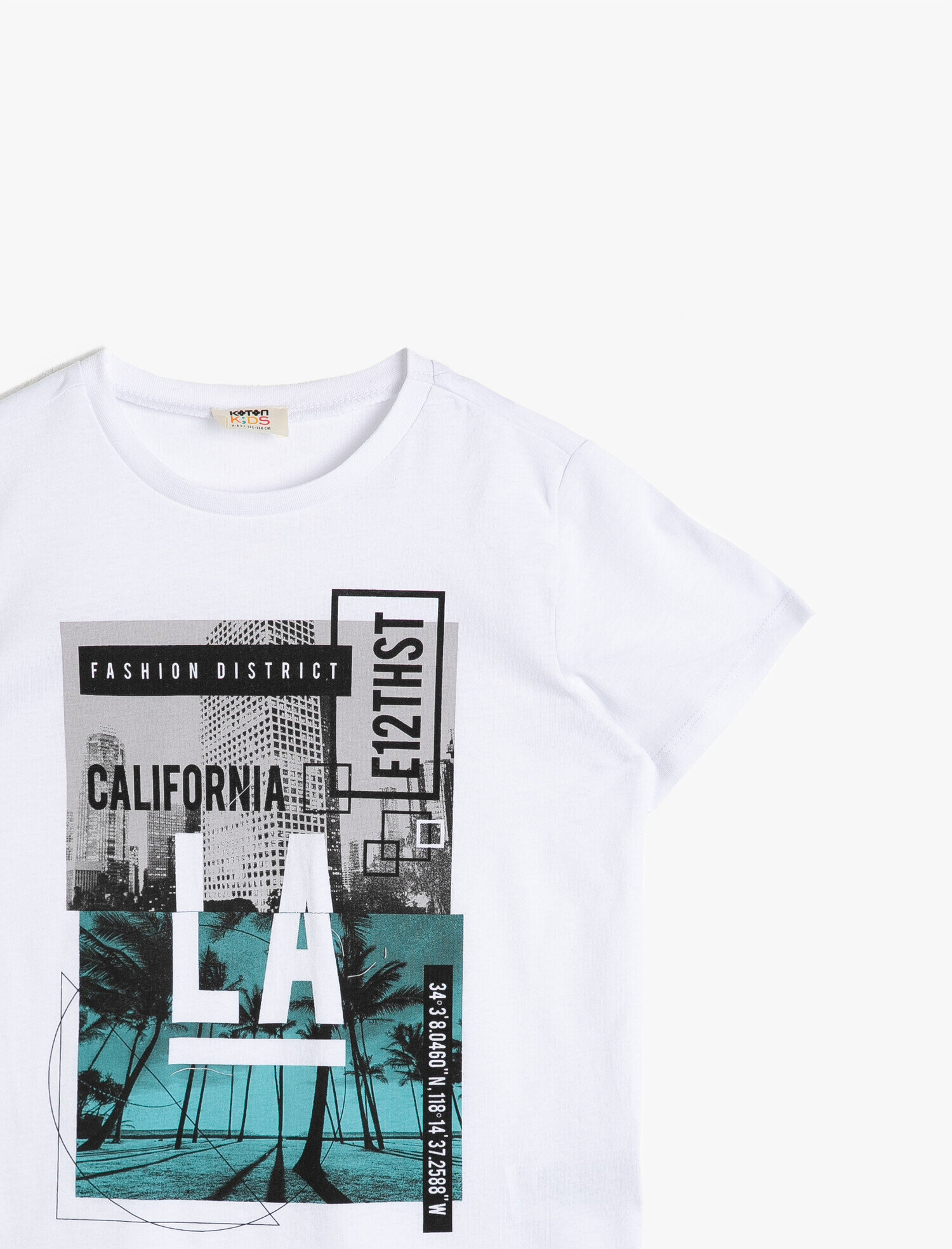  Erkek Çocuk Baskılı Pamuklu Kısa Kollu Bisiklet Yaka Tişört