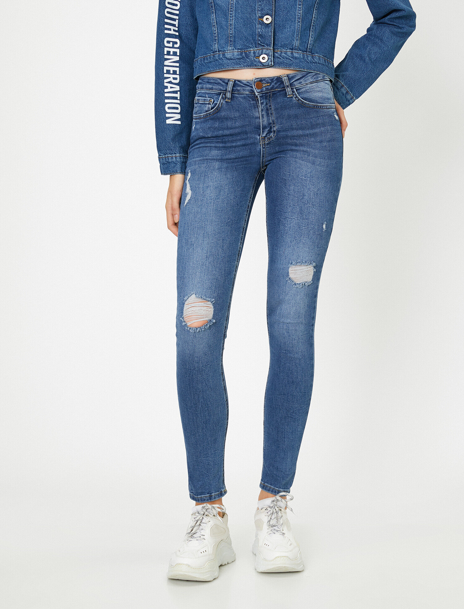 Carmen Jean - Yüksek Bel Dar Kesim Dar Paça Pantolon