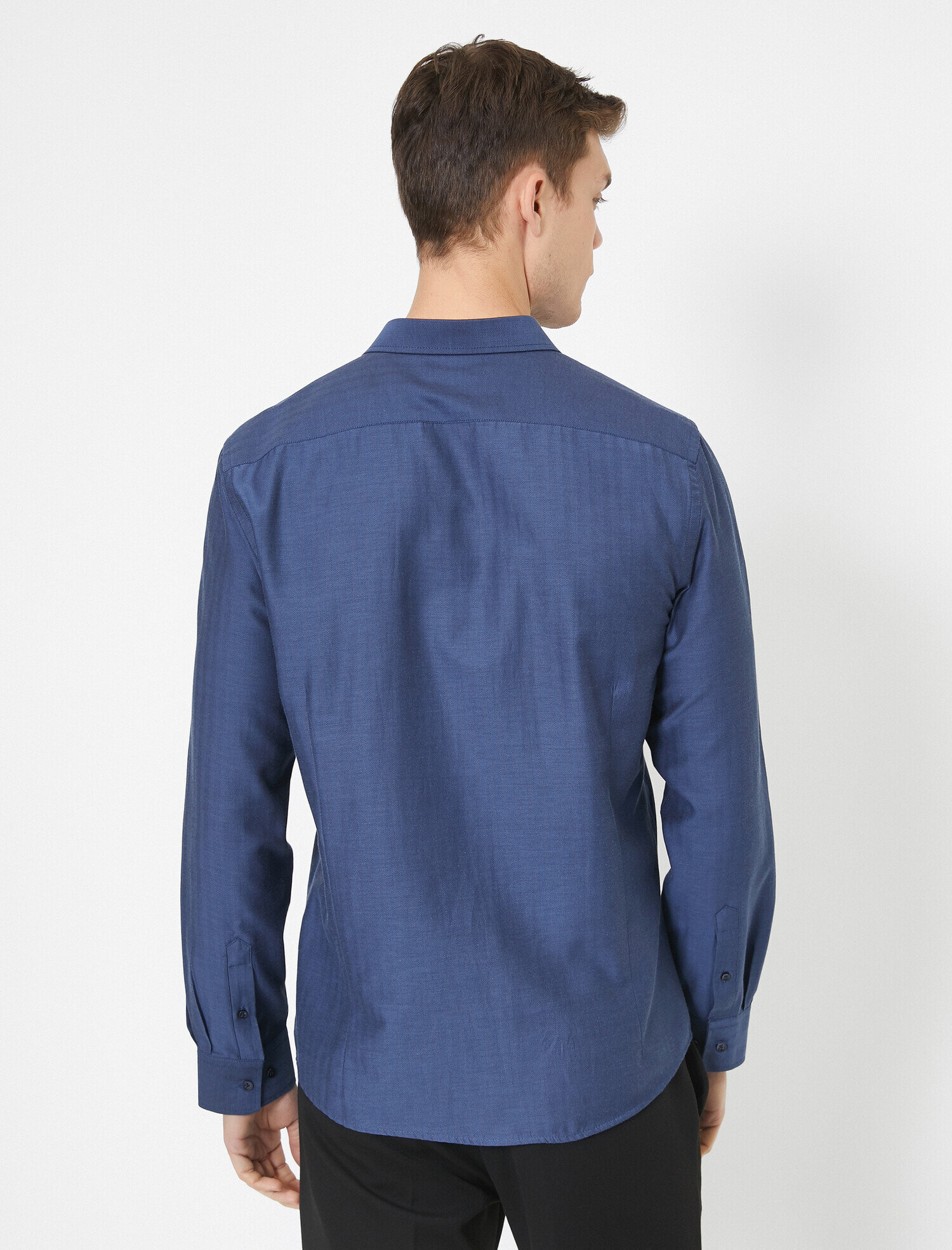   Klasik Yaka Uzun Kollu Slim Fit Smart Gömlek Non Iron