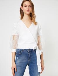 Beli Bağlamalı Bluz