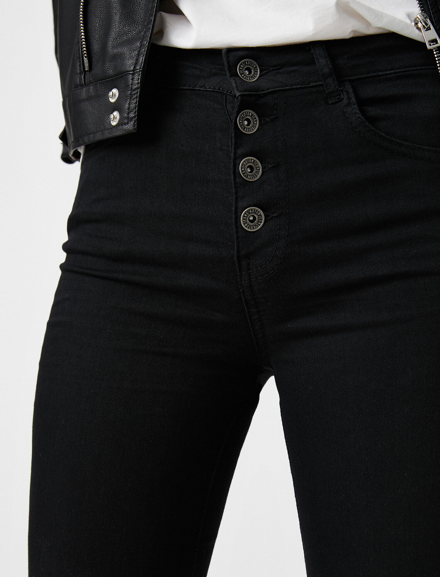   Pamuklu Slim Fit Carmen Jean Pantolon- Yüksek Bel Dar Kesim Dar Paça Pantolon