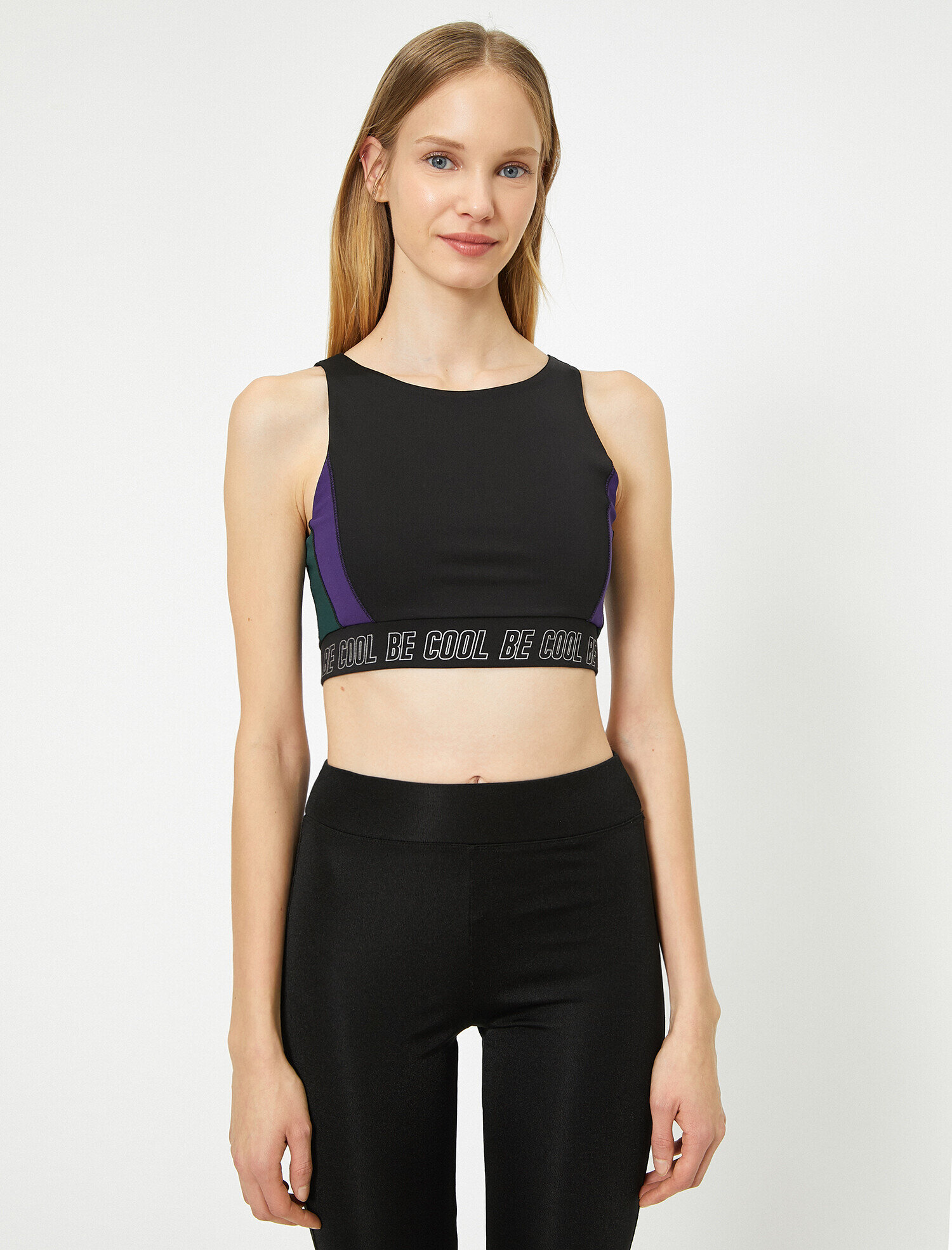   Yazı Baskılı Sporcu Sütyeni