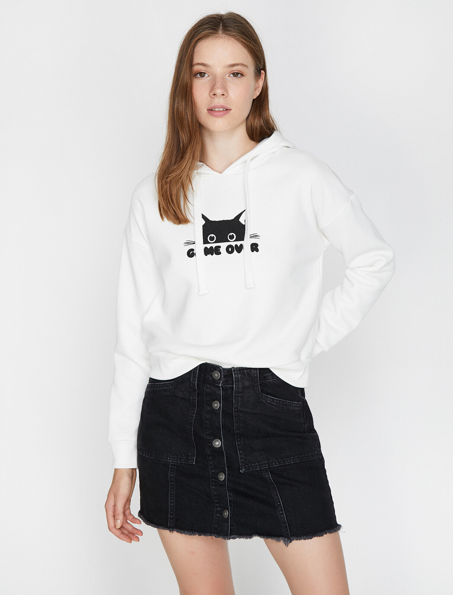 Yazılı Baskılı Sweatshirt