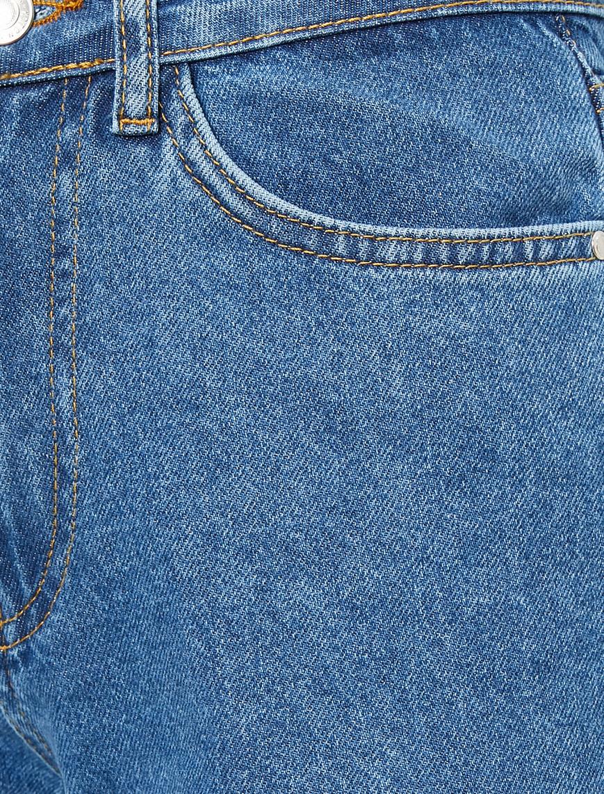   Mom Jean - Yüksek Bel Rahat Kesim Dar Paça Pantolon
