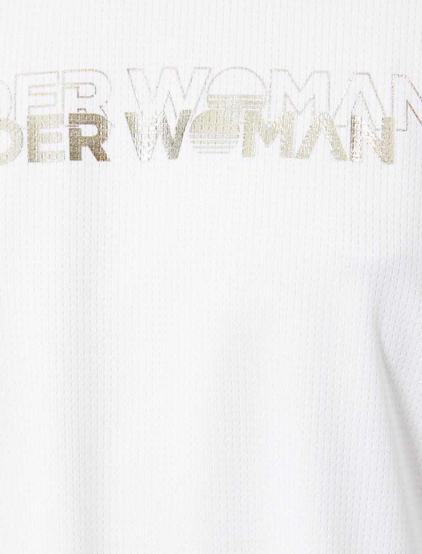   Wonder Woman Lisanslı Yazılı Baskılı Kısa Kollu Tişört