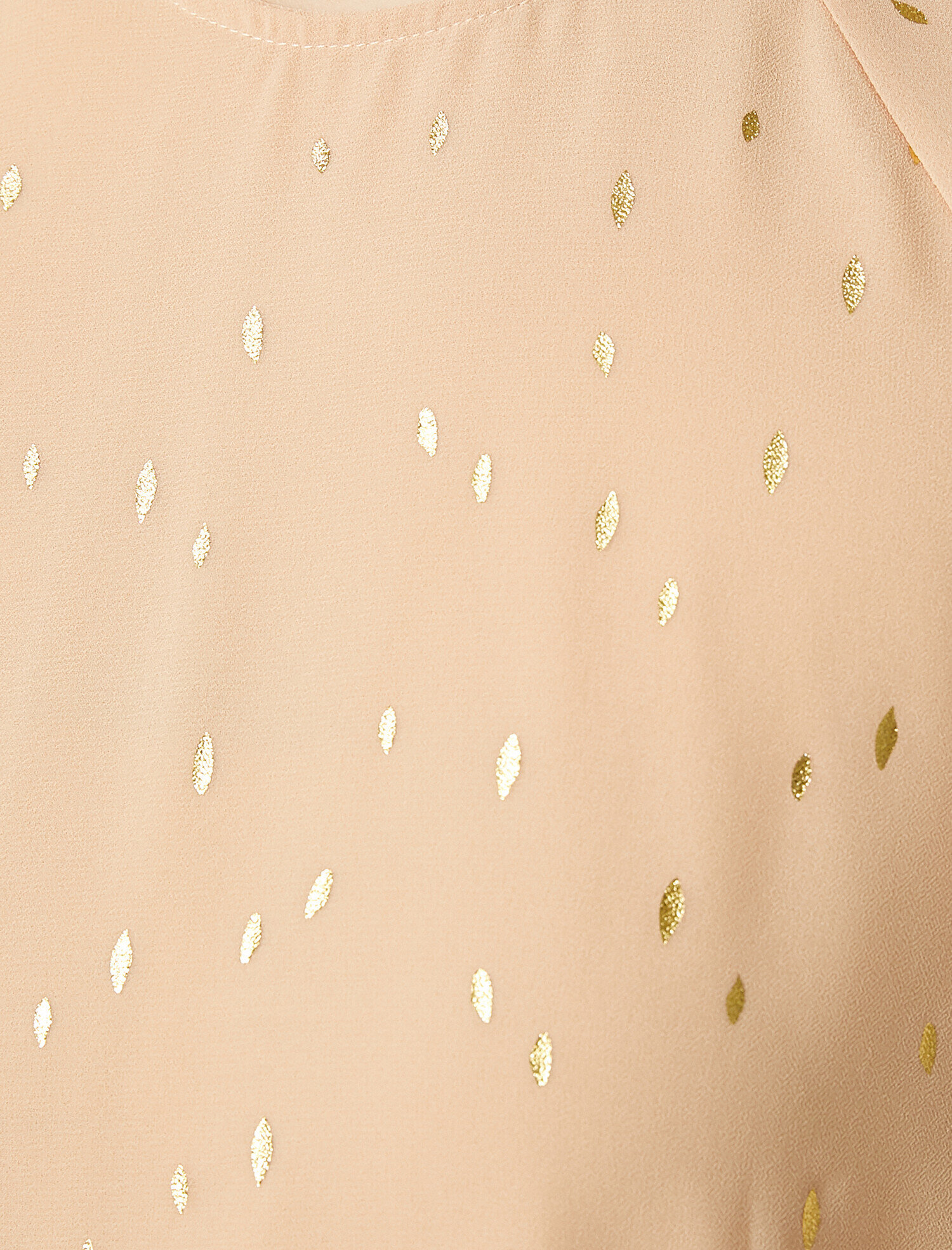   Tül Bluz Metalik Detaylı