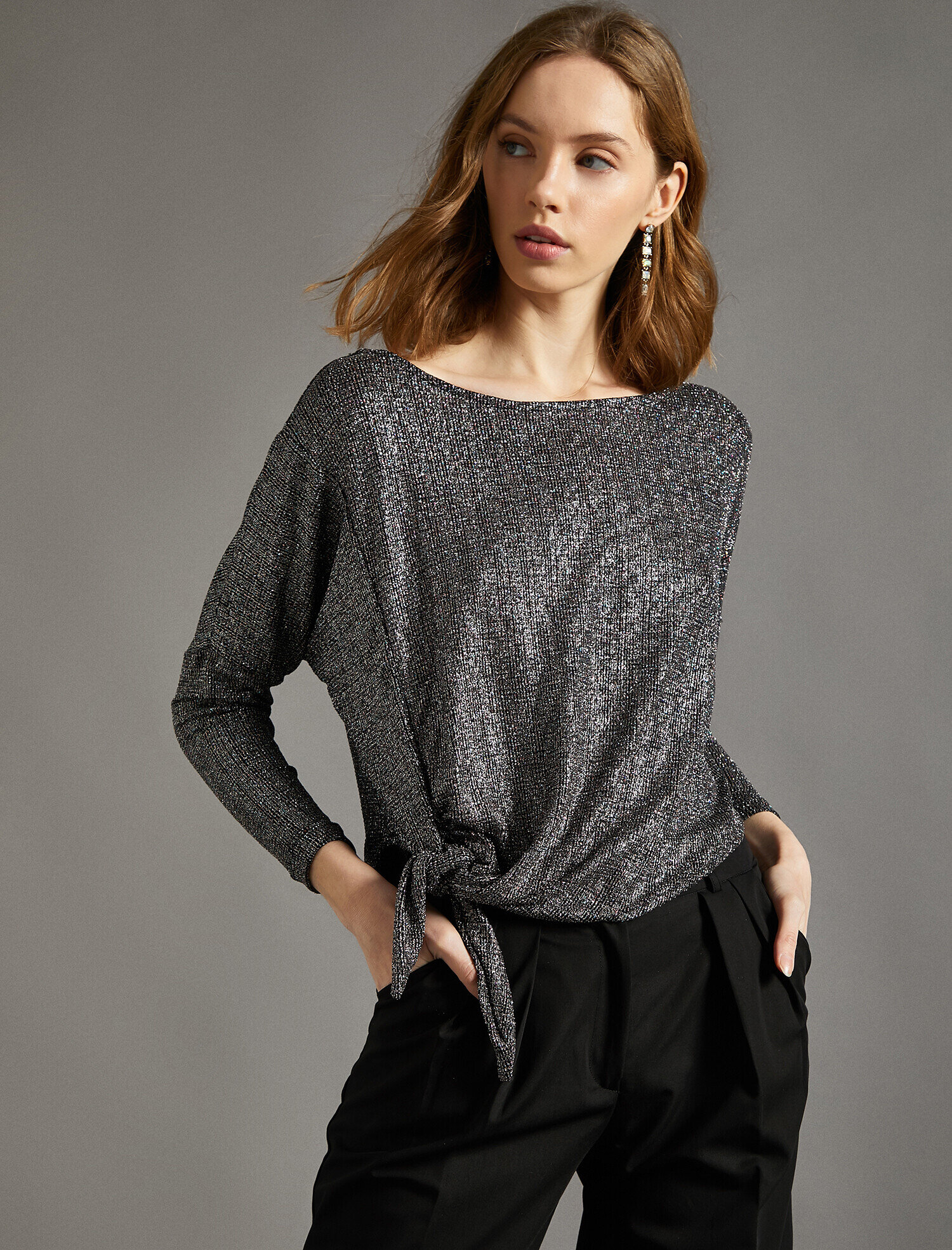   Sim Detaylı Abiye Bluz