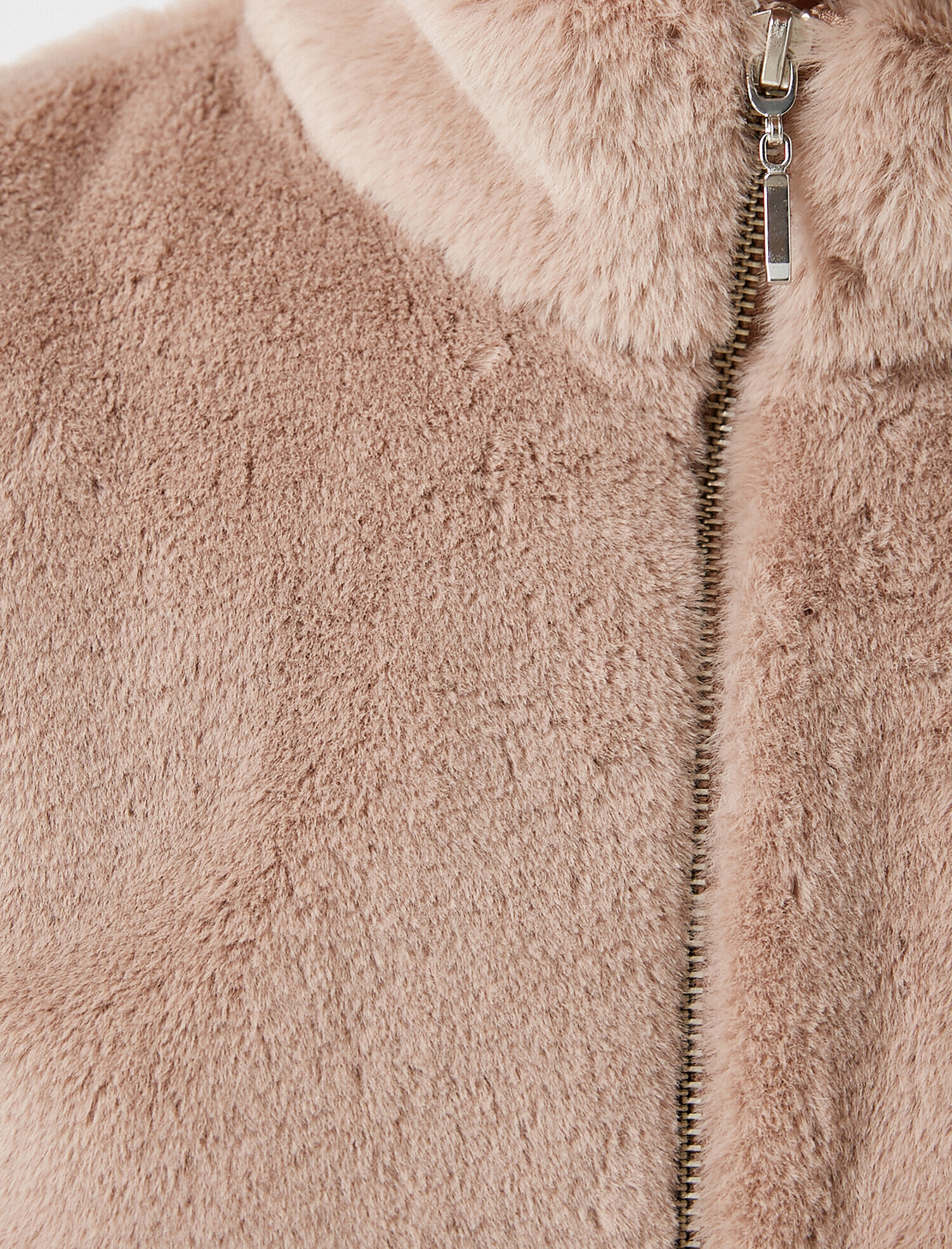   Suni Kürk Fermuarlı Yelek