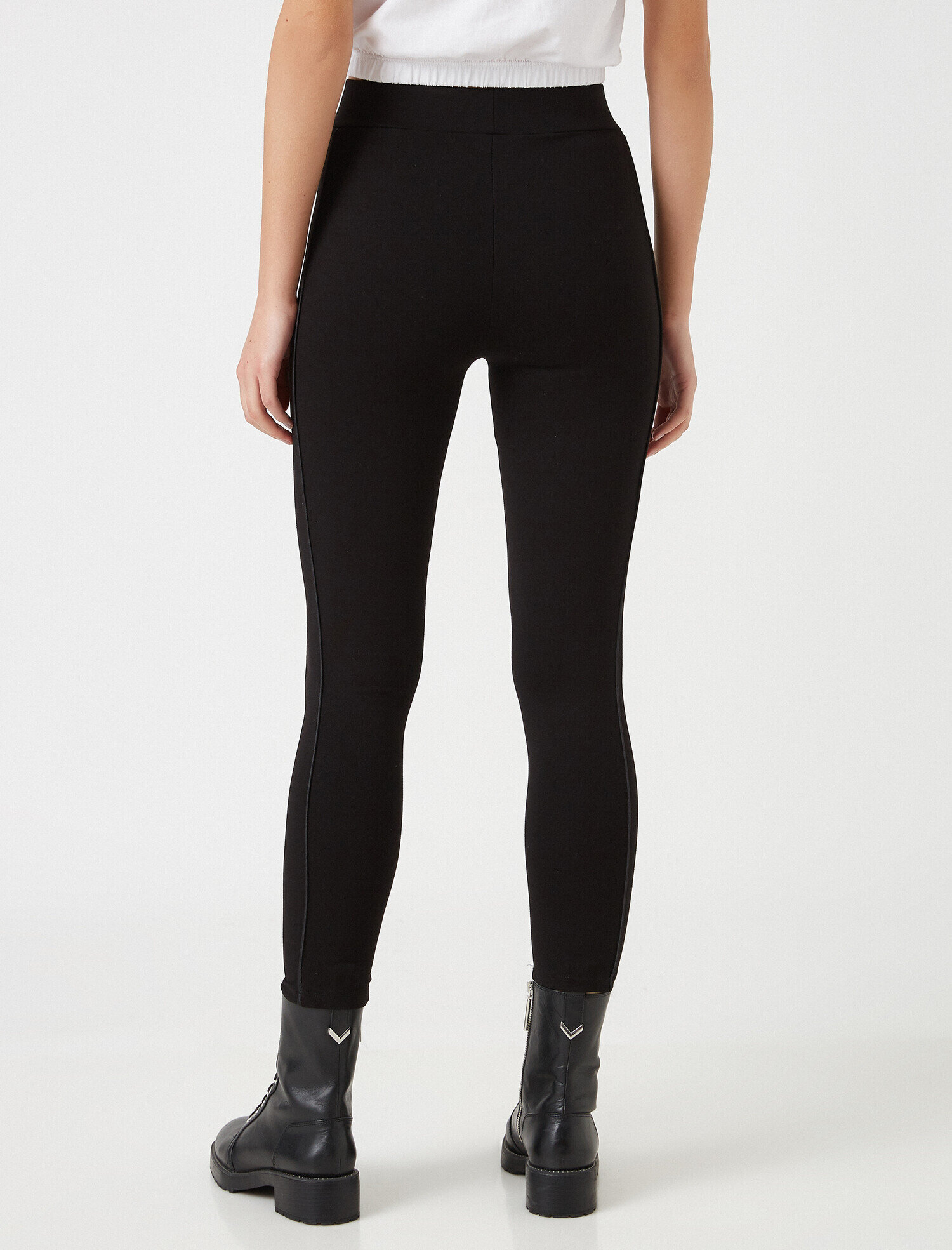 Yüksek Bel Düğmeli Tayt