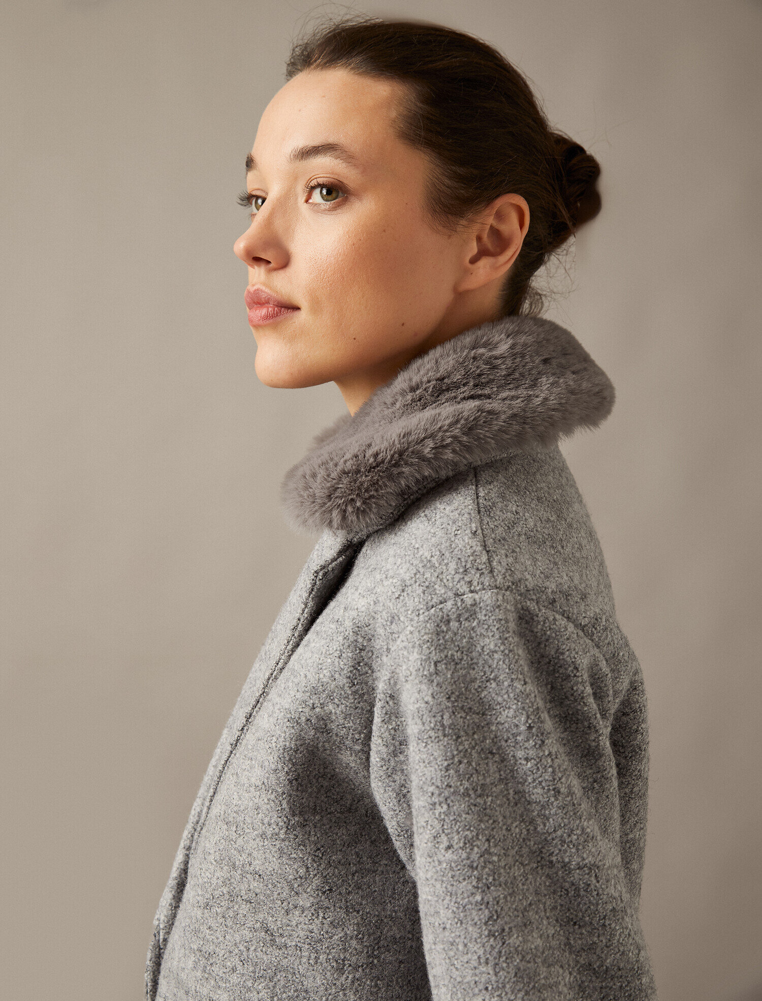   Suni Kürk Detaylı Kaban