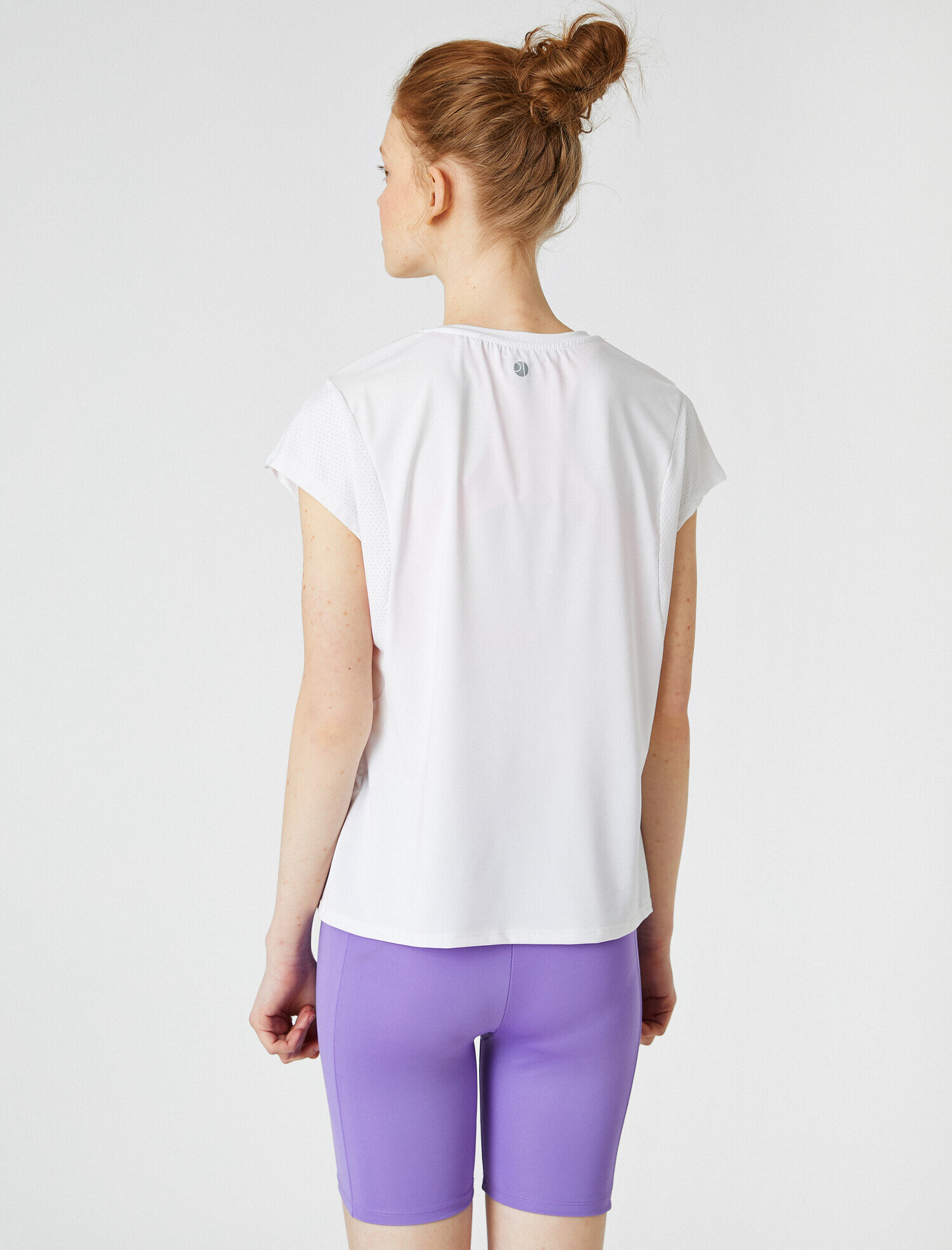   Sloganlı Spor Tişört Bisiklet Yaka Kısa Kollu