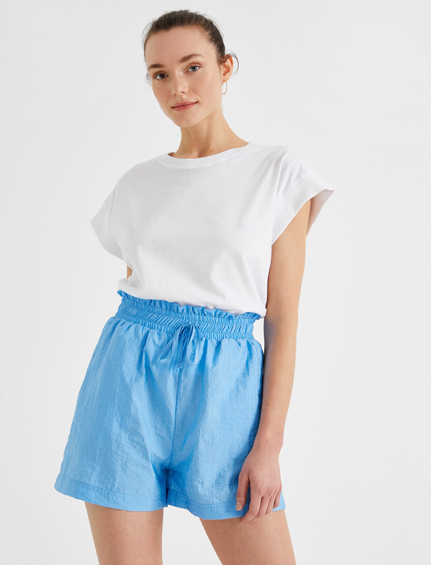   Bisiklet Yaka Tişört Pamuklu