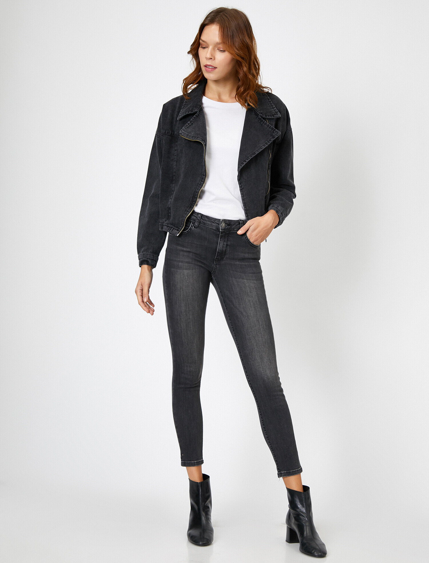 Carmen Jean - Yüksek Bel Dar Kesim Dar Paça Pantolon