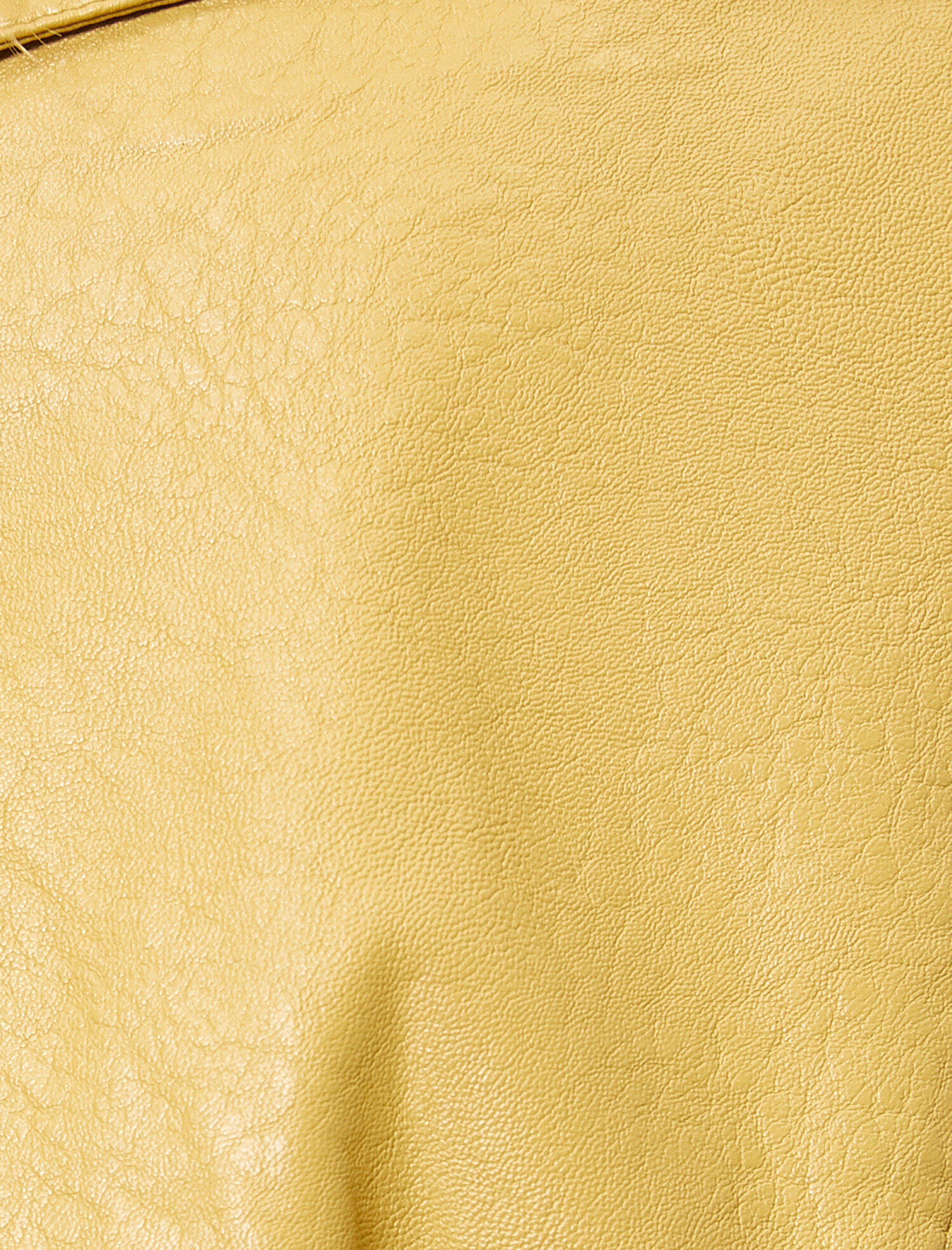   Geniş Yaka Detaylı Suni Deri Ceket