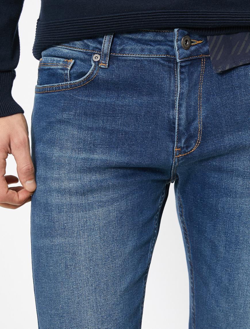   Straight Fit Boru Paça Kot Pantolon - Mark Jean