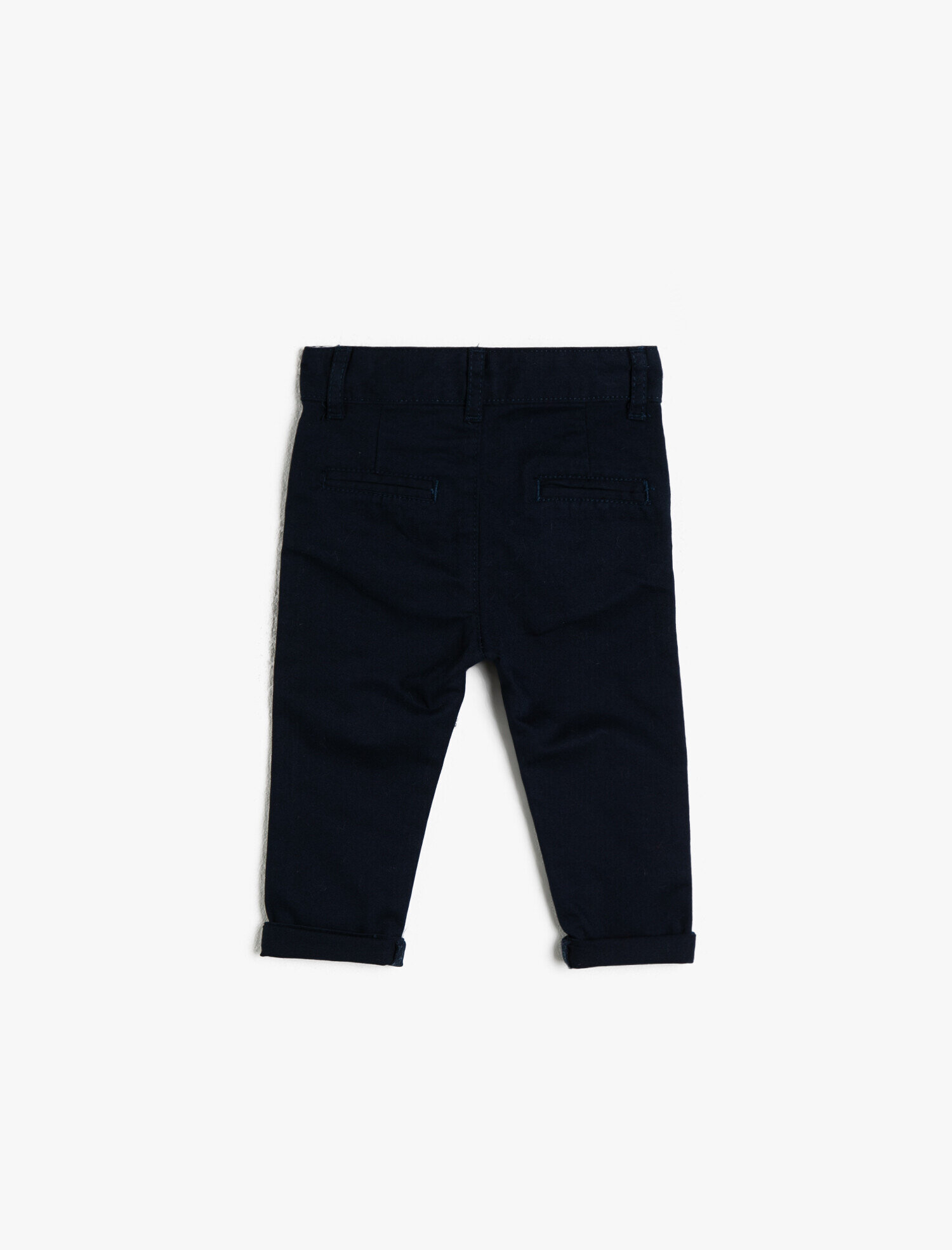  Erkek Bebek Pamuklu İnce Gabardin Chino Cepli Beli Ayarlanabilir Lastikli Klasik Pantolon