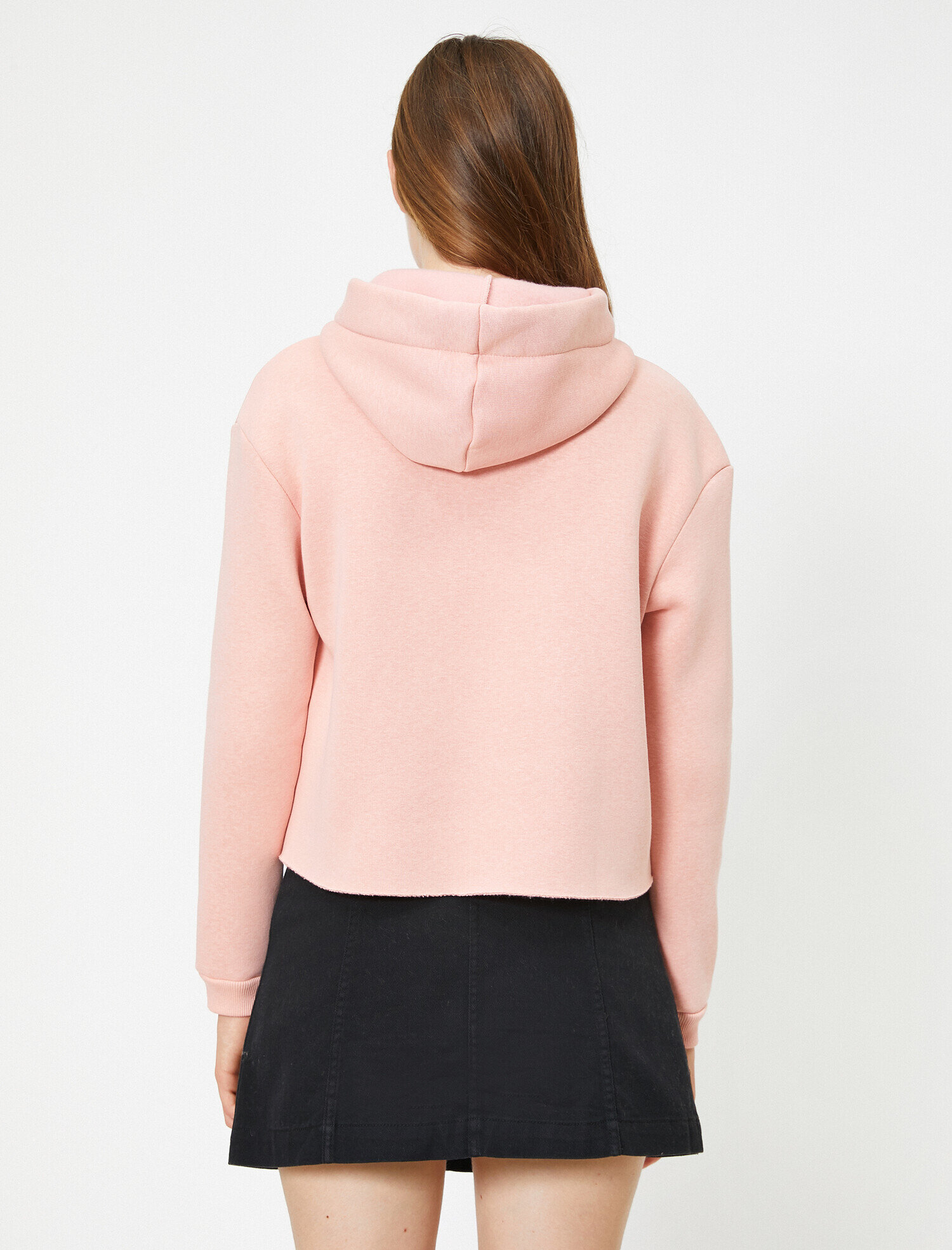   Kapüşonlu Kalın Şeritli Sweatshirt