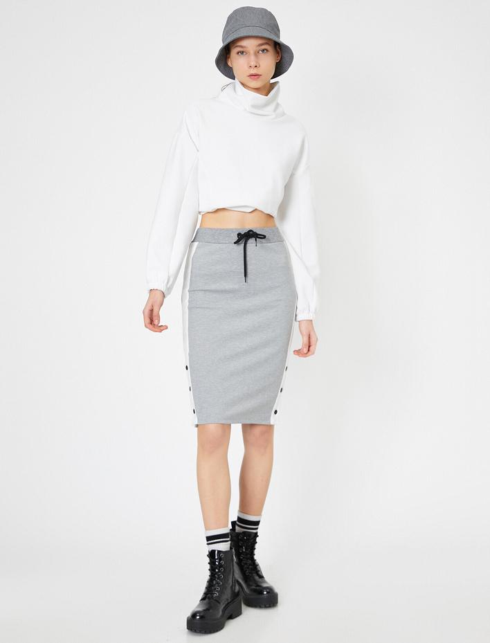  Beli Bağlamalı Etek