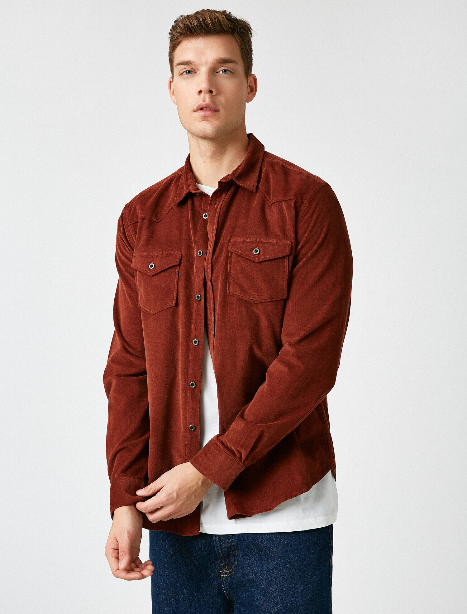   Cep Detaylı Gömlek