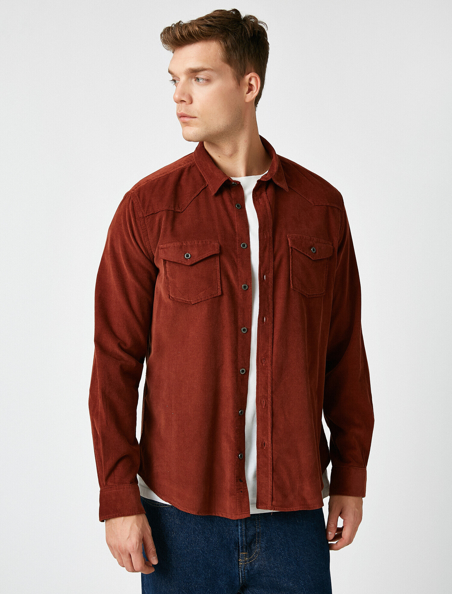   Cep Detaylı Gömlek