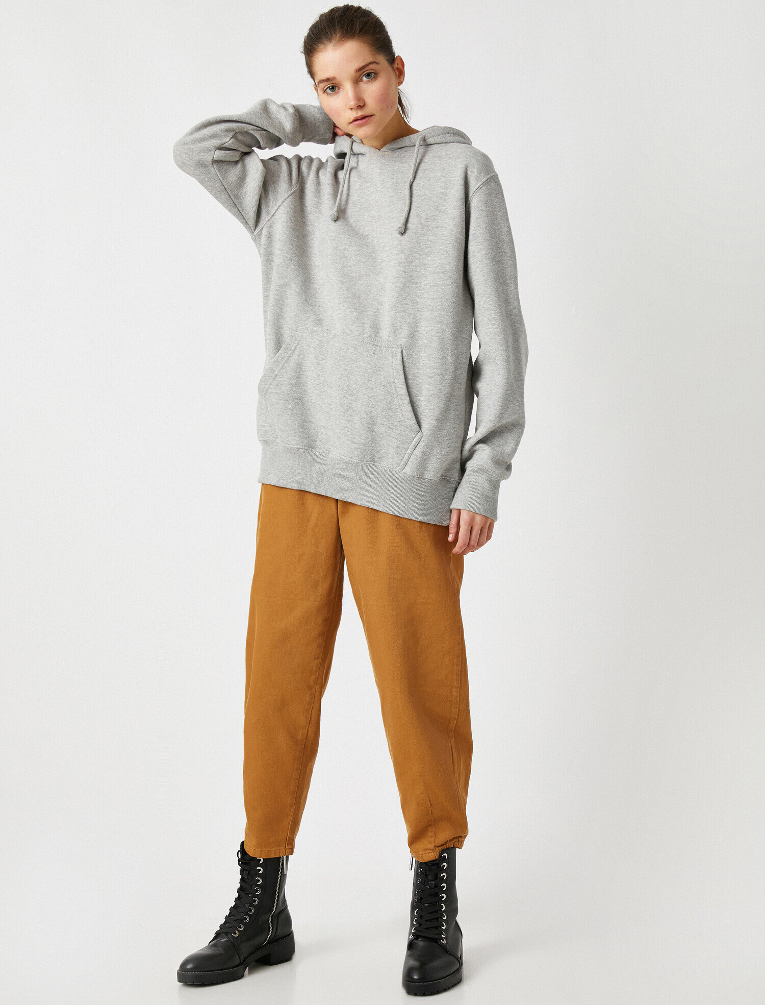   Yüksek Bel Pileli Pantolon