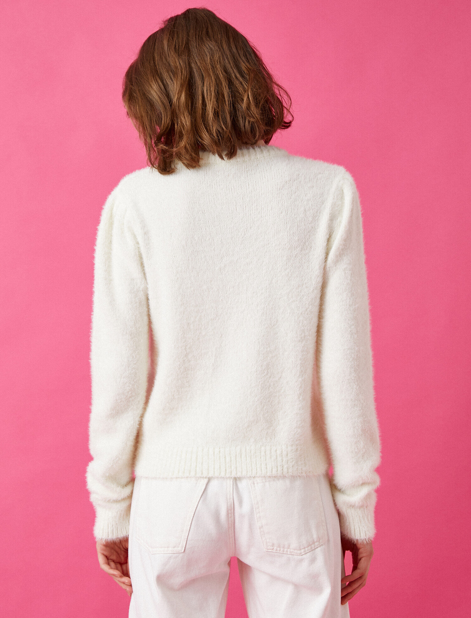   Bisiklet Yaka Düğme Detaylı Triko Hırka