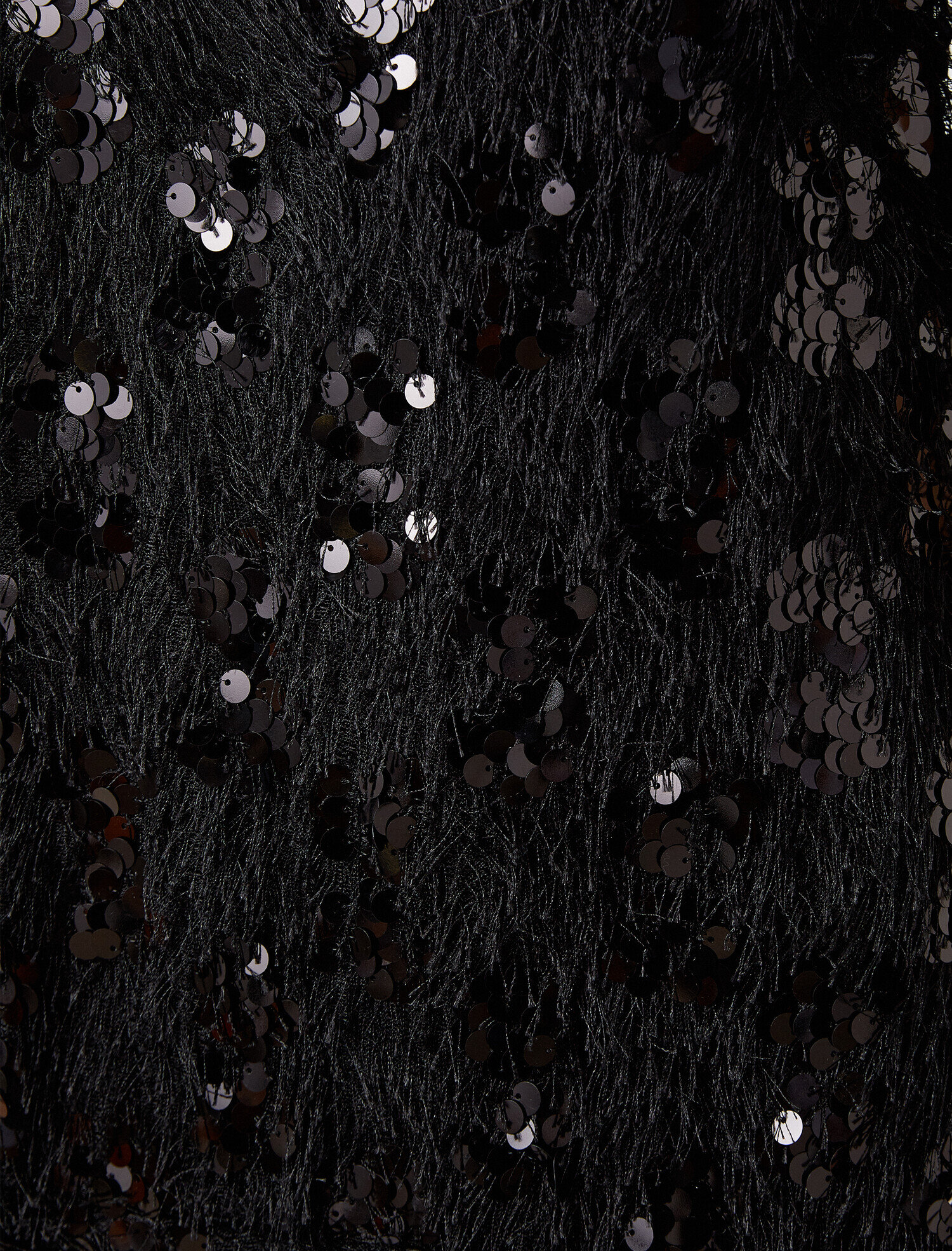   Payetli Abiye Elbise Volanlı Kısa Halter Yaka