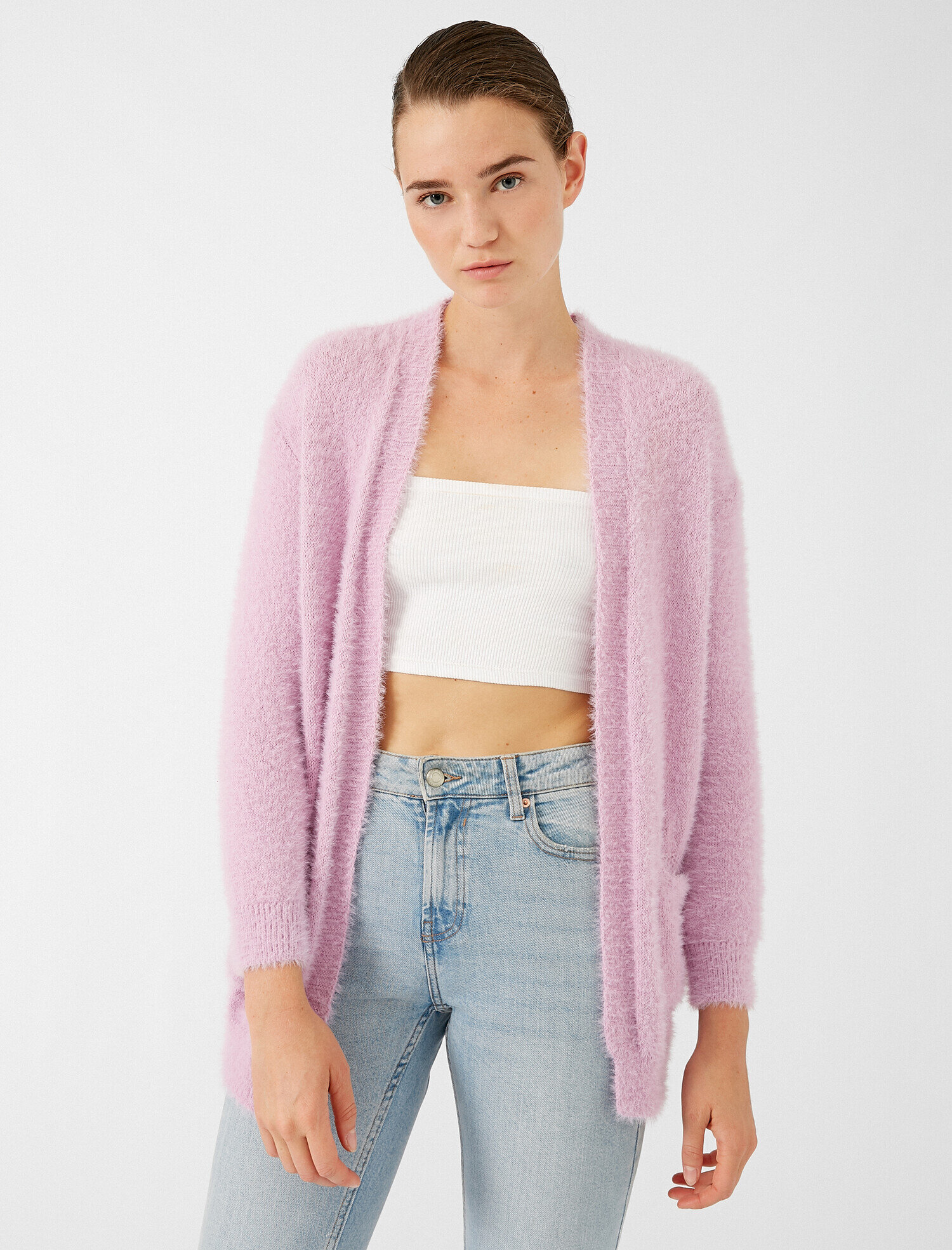   Sakallı Yumuşak Triko Hırka